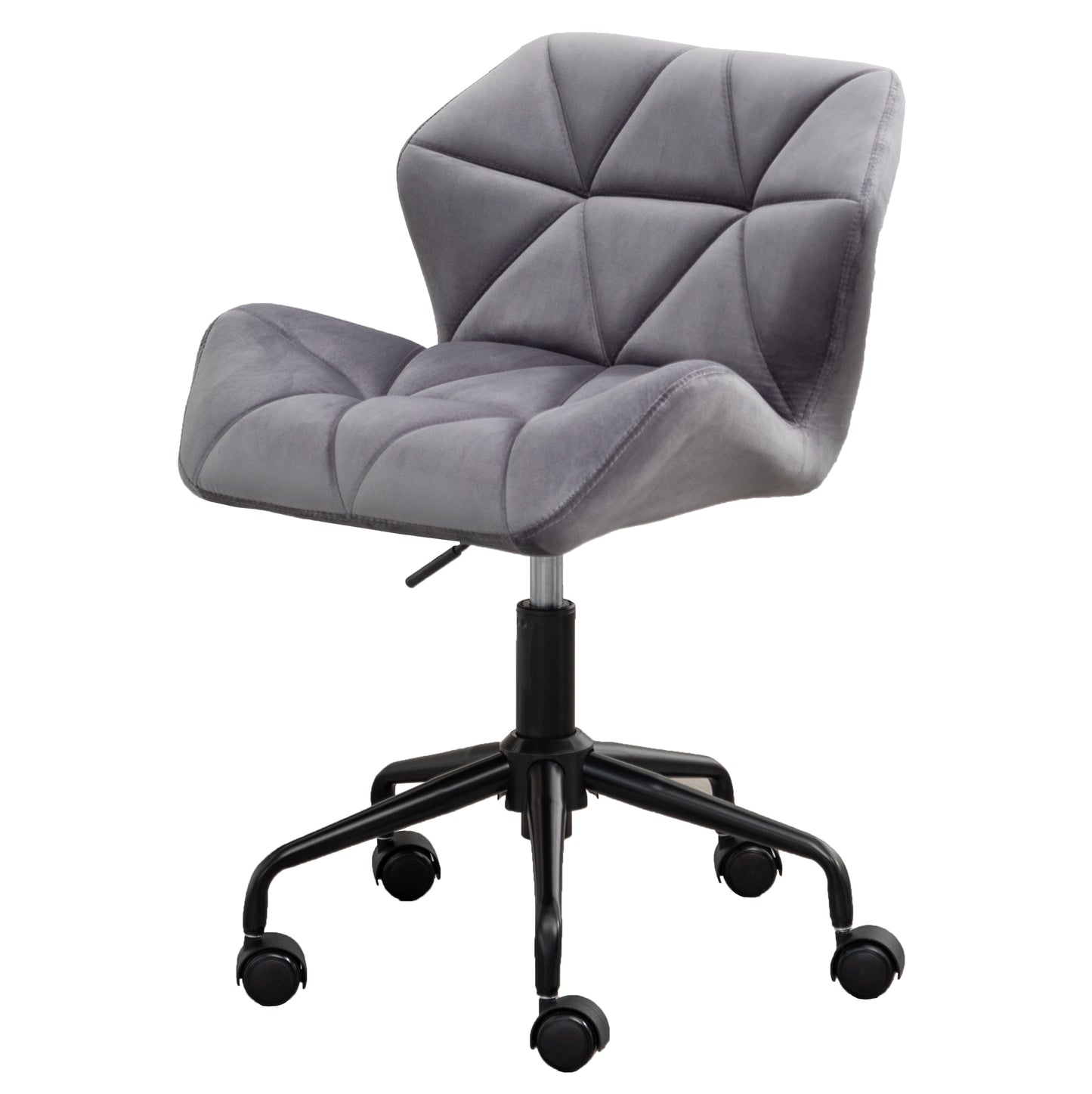 Roundhill Furniture Eldon Diamond Tufted Adjustable Swivel Office Chair, Gray