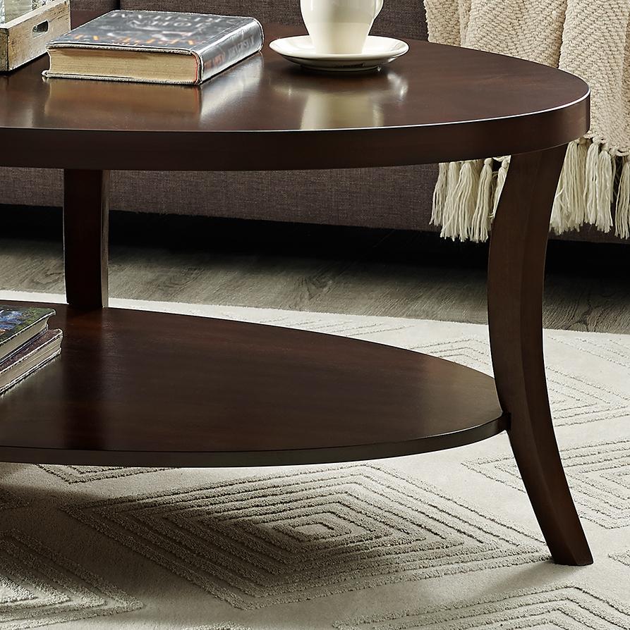 Perth 3-Piece Espresso Oval Coffee Table with End Tables Set