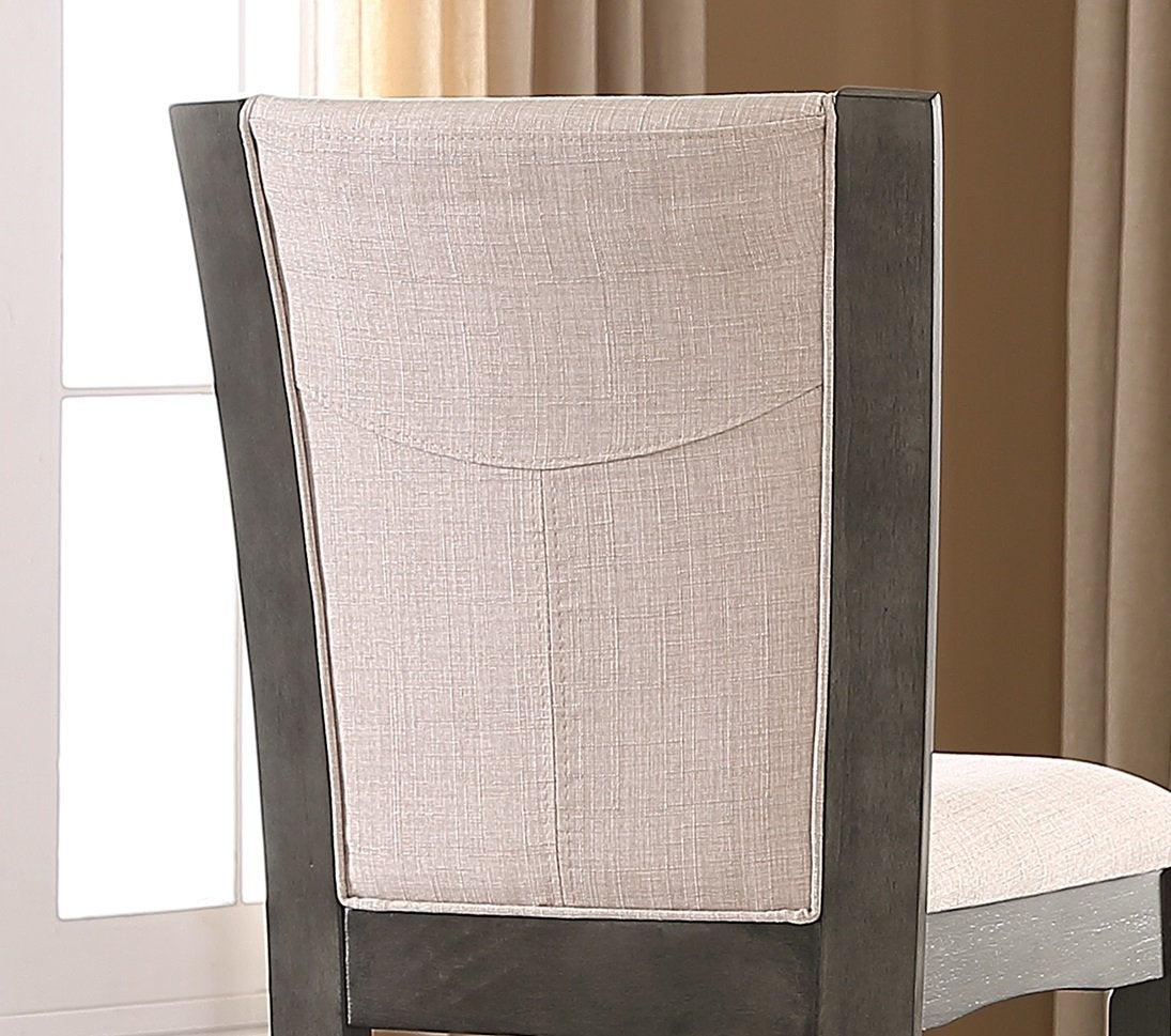 Cicicol 5 Piece Glass Top Counter Height Dining Table with Chairs, Gray