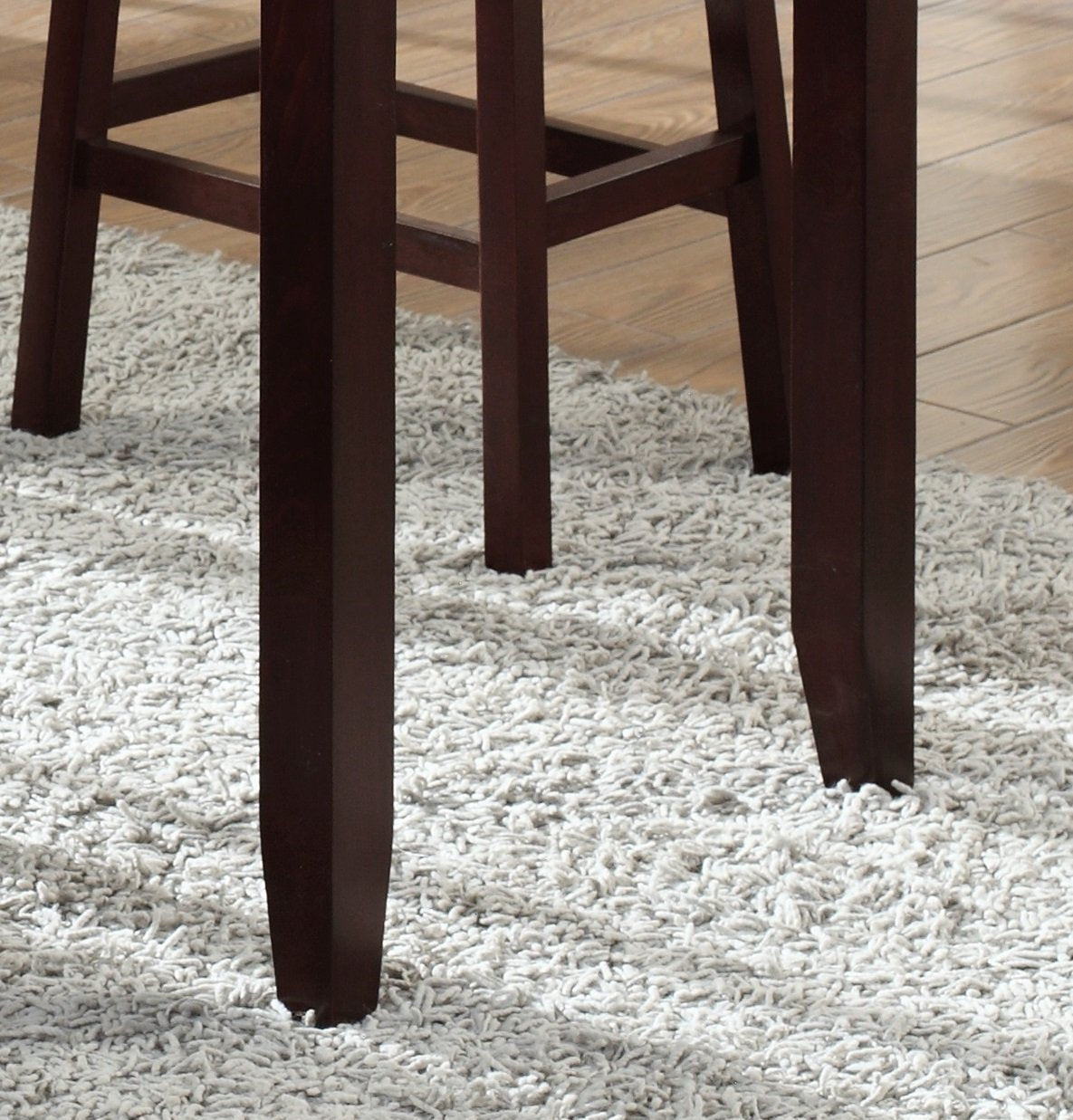 3-piece Counter Height Glossy Print Marble Breakfast Table with Stools