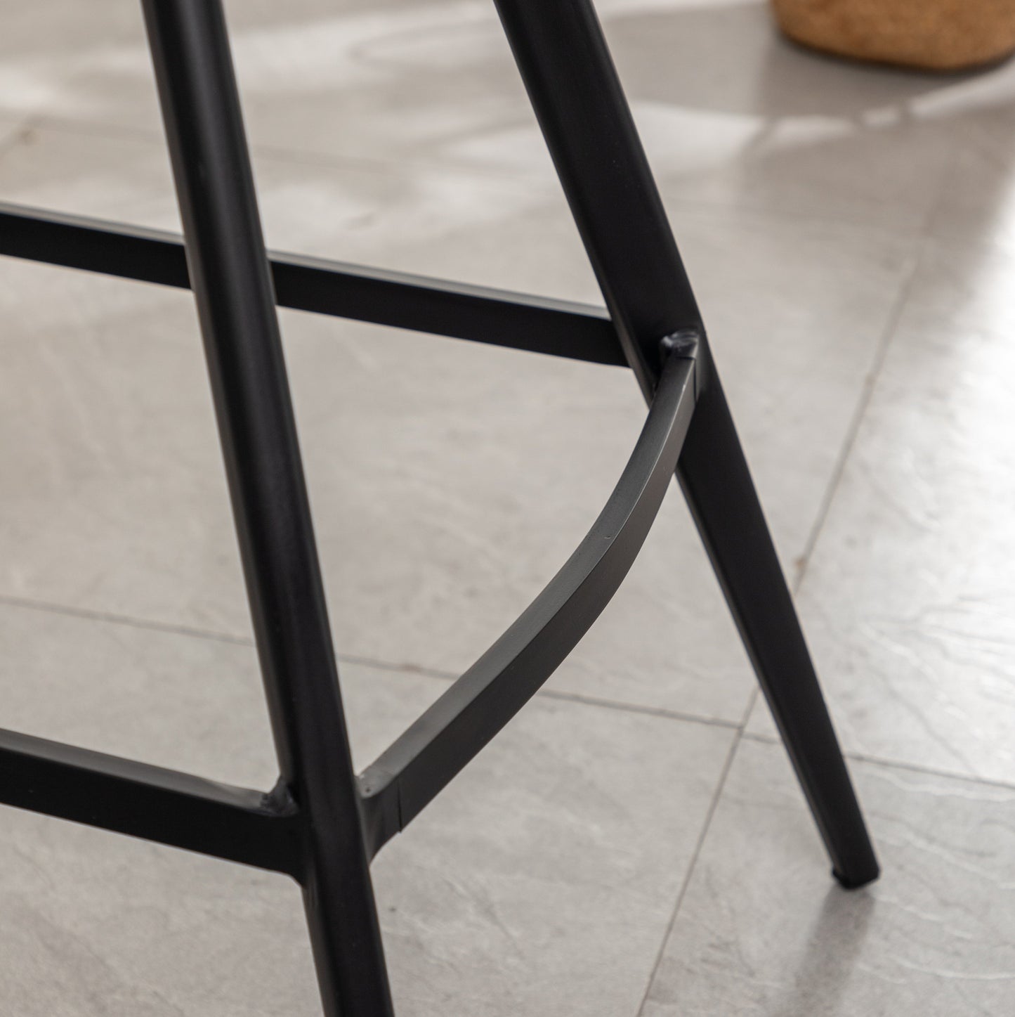 Roundhill Furniture Porth Fabric Kitchen 28.25" Barstools, Set of 2, Gray