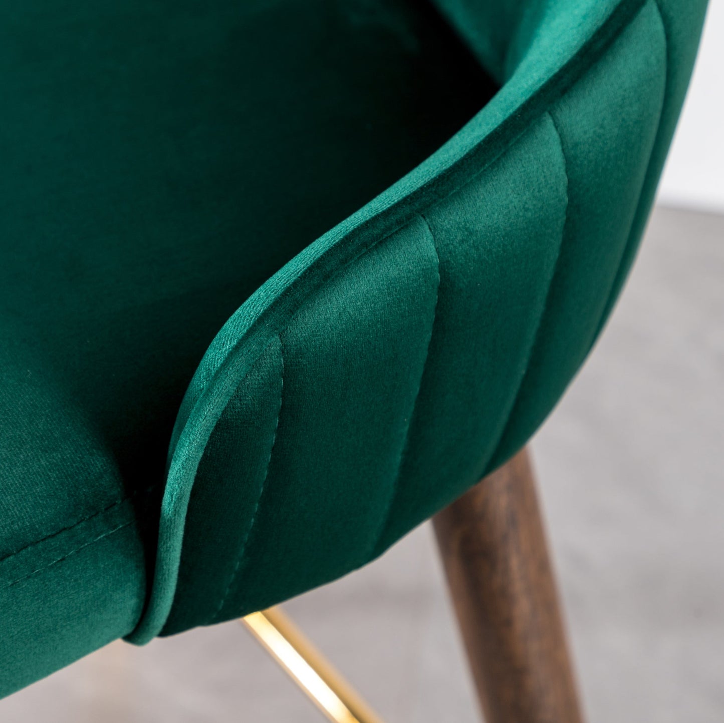 Roundhill Furniture Leland Fabric Upholstered Wingback Bar Stools, Green, Set of 2