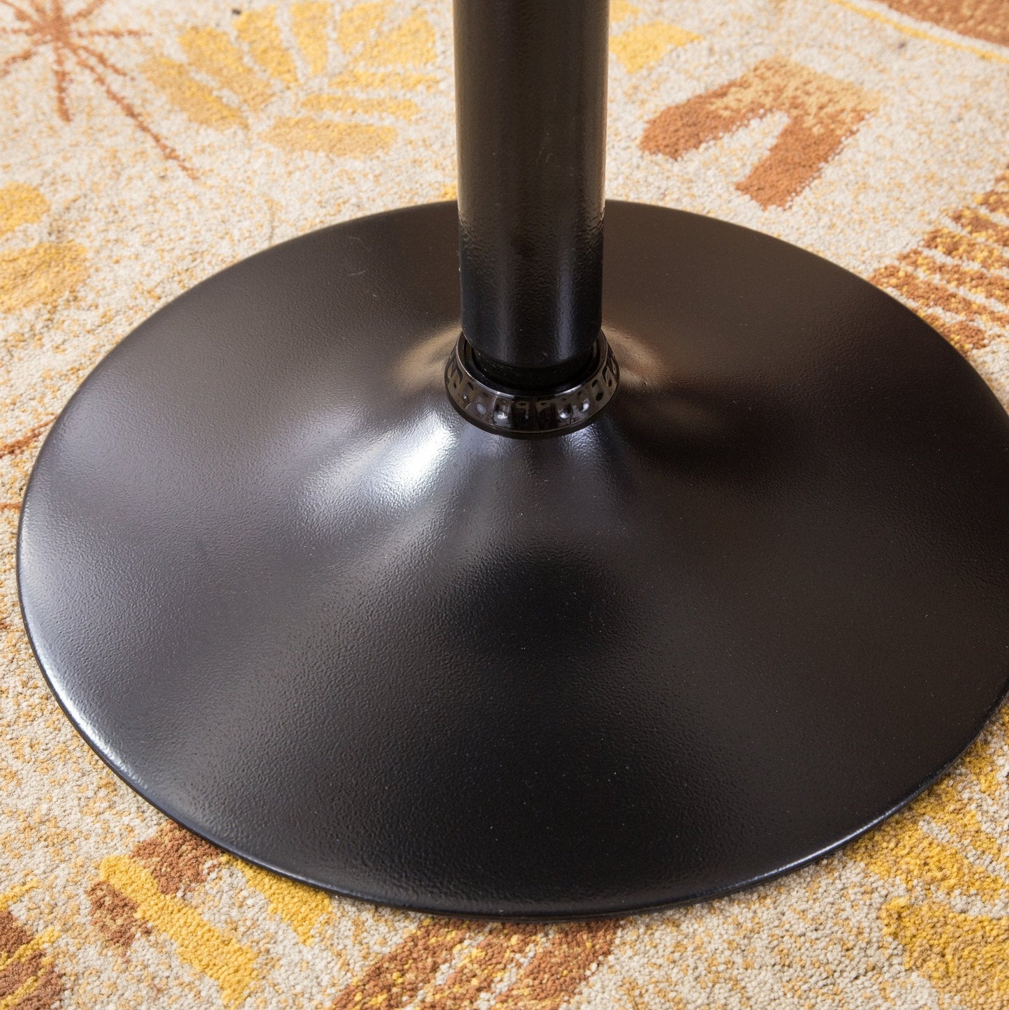 Belham Black Round Adjustable Metal Base Bar Table