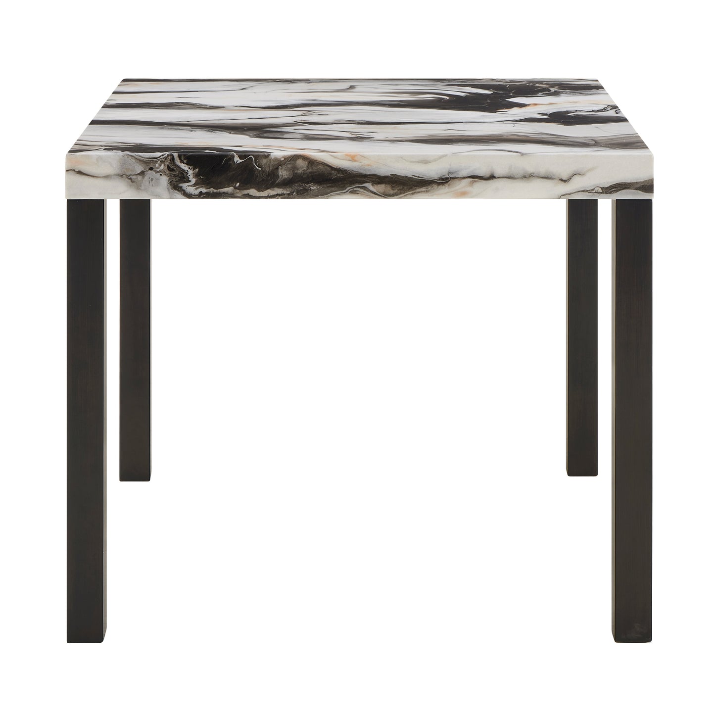 Roundhill Furniture Cavira Modern Faux Marble Counter Height Dining Table