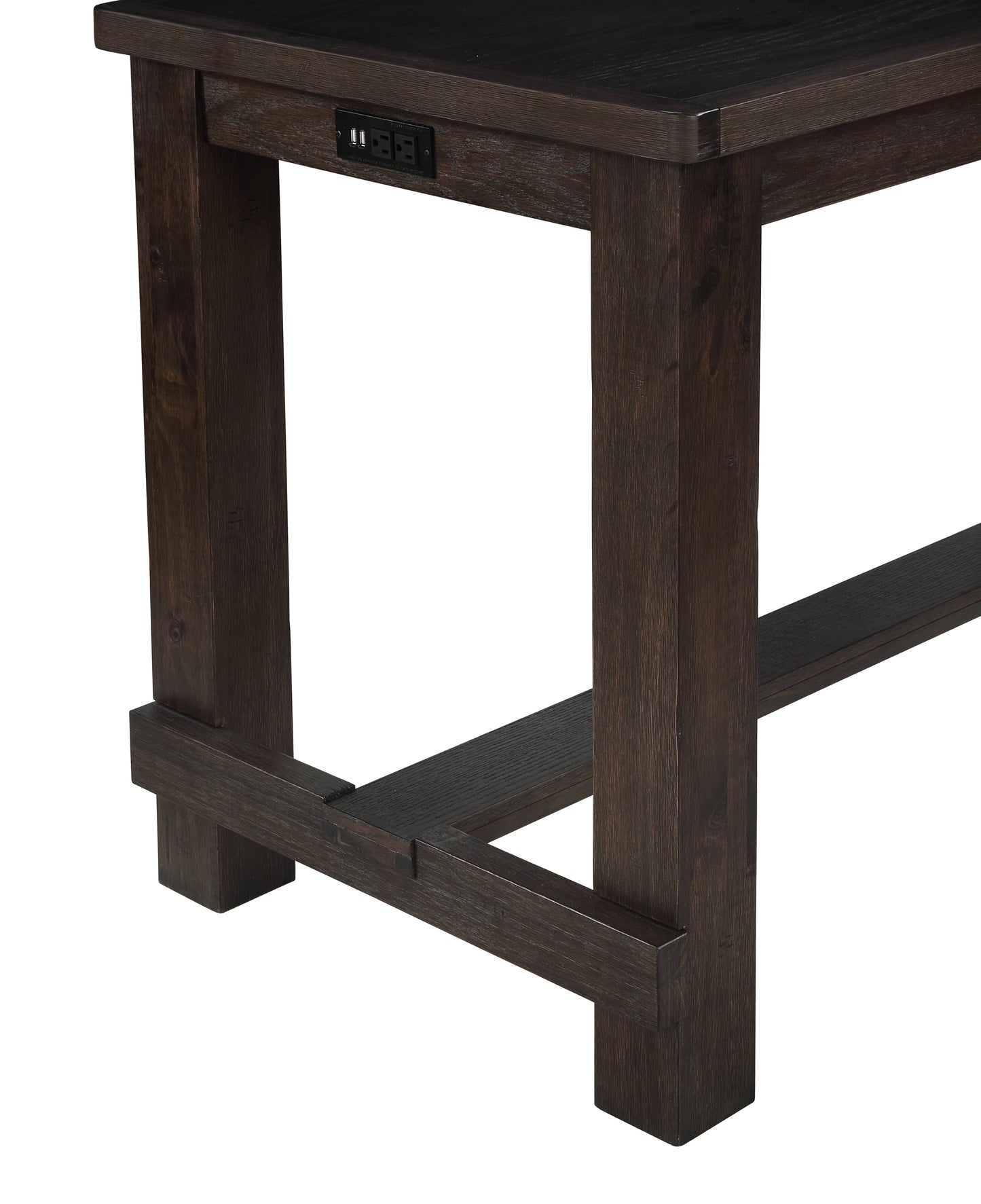 Kessel Brown Brushed Wood Counter Height Dining Table