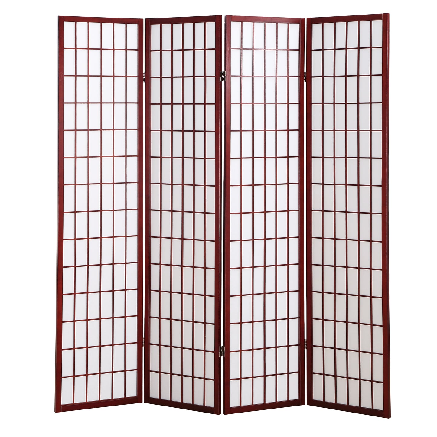 4 Panel Cherry Oriental Shoji Screen / Room Divider