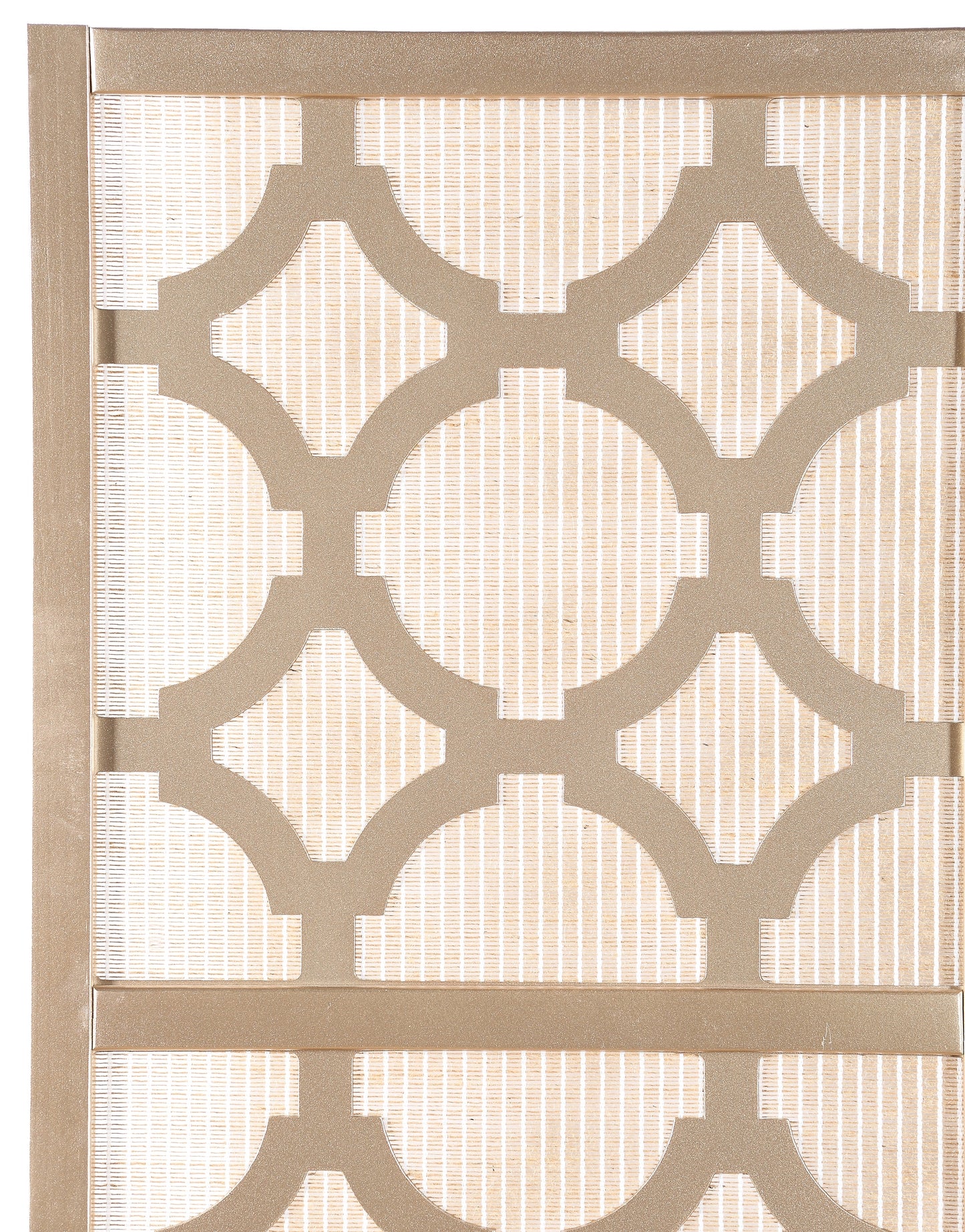 Roundhill Furniture Quarterfoil Diamond Design 4-Panel Room Divider