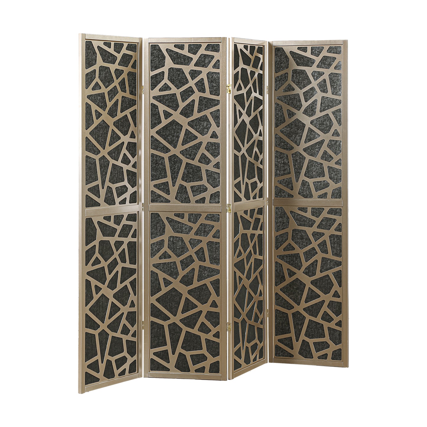 Roundhill Furniture Aurra 4-Panel Wood Room Divider, Folding Portable Partition Screen