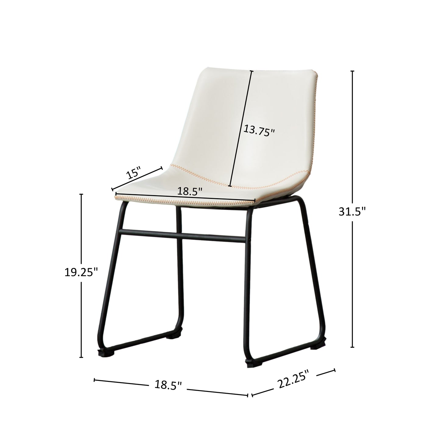 Varna 5-Piece Round Dining Set, Trestle Dining Table with 4 Stylish Chairs