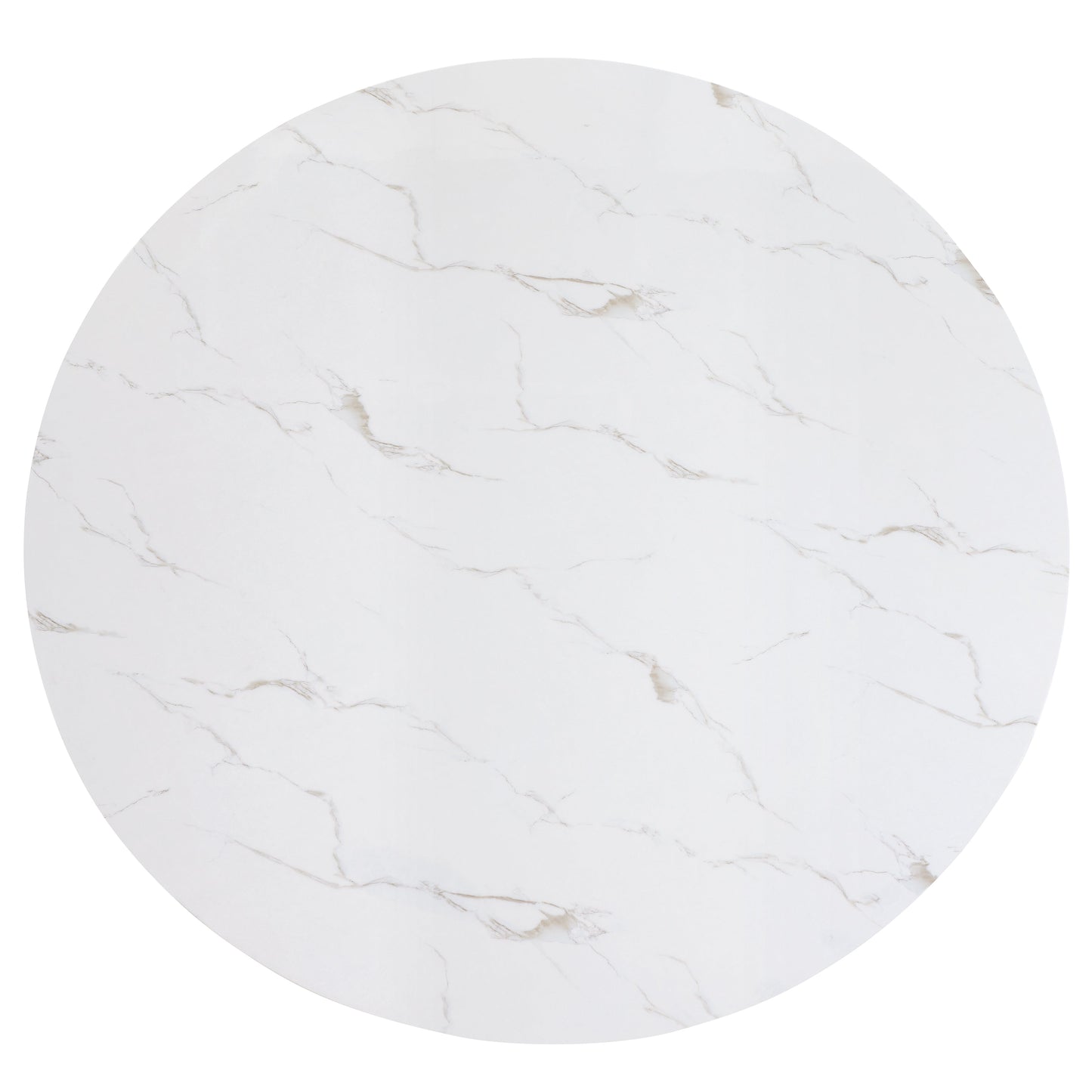 Roundhill Furniture Hirima Modern Elegance 54" Round Dining Table, Solid Acacia Wood Base