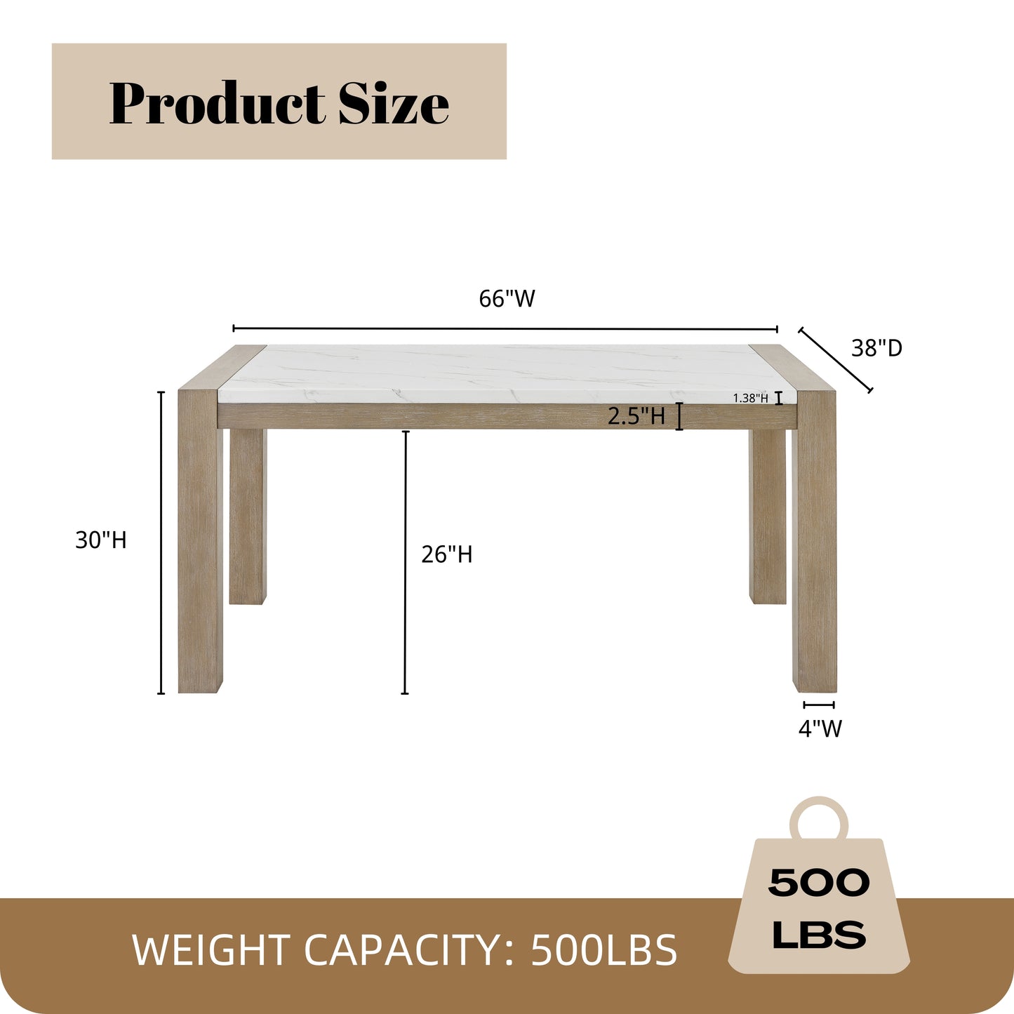 Roundhill Furniture Zelalle 7-Piece Dining Set, Table with 6 Chairs, White Wired-Brushed Finish