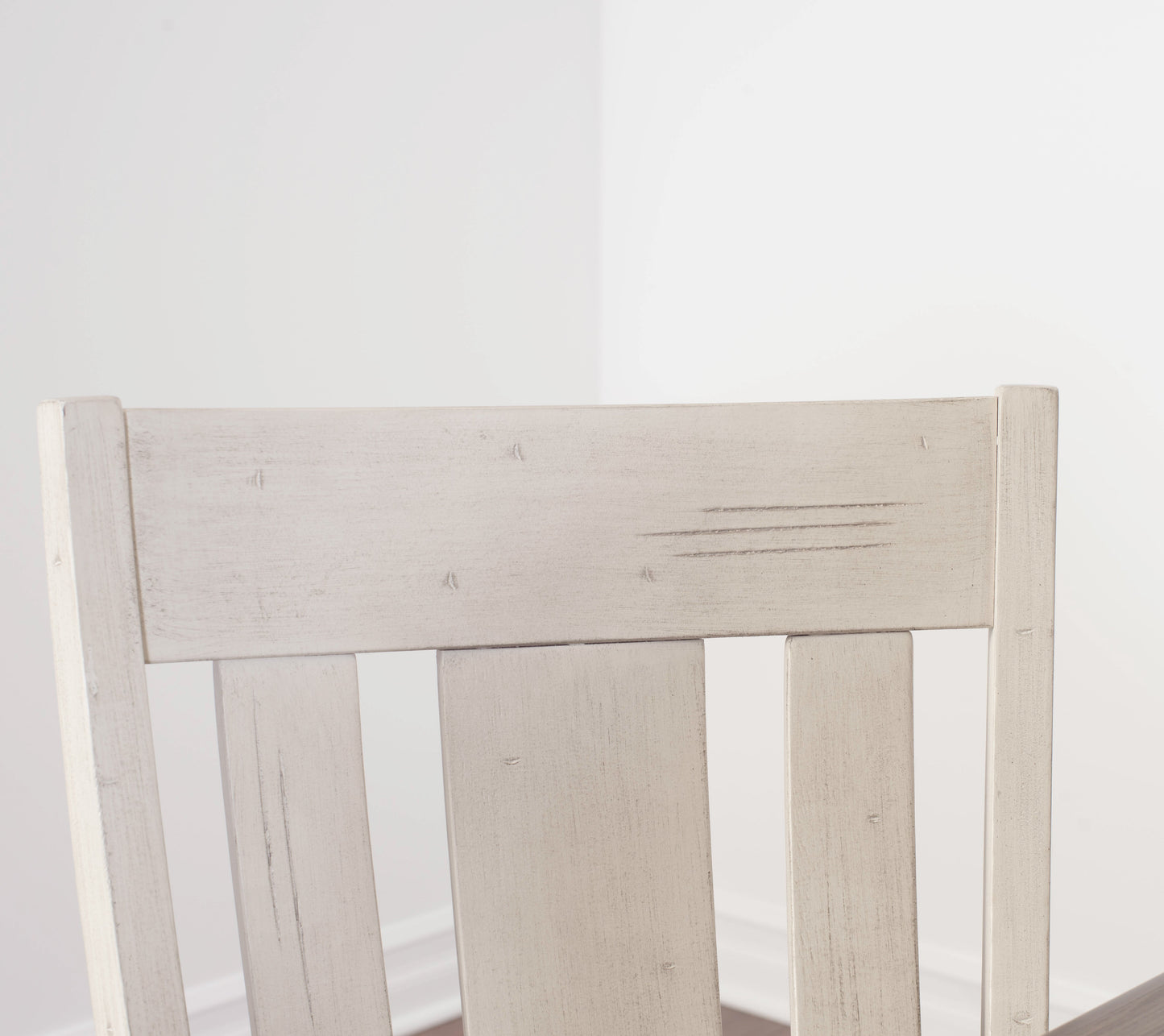 Arch Weathered Oak Dining Set: Round Table, Six Chairs