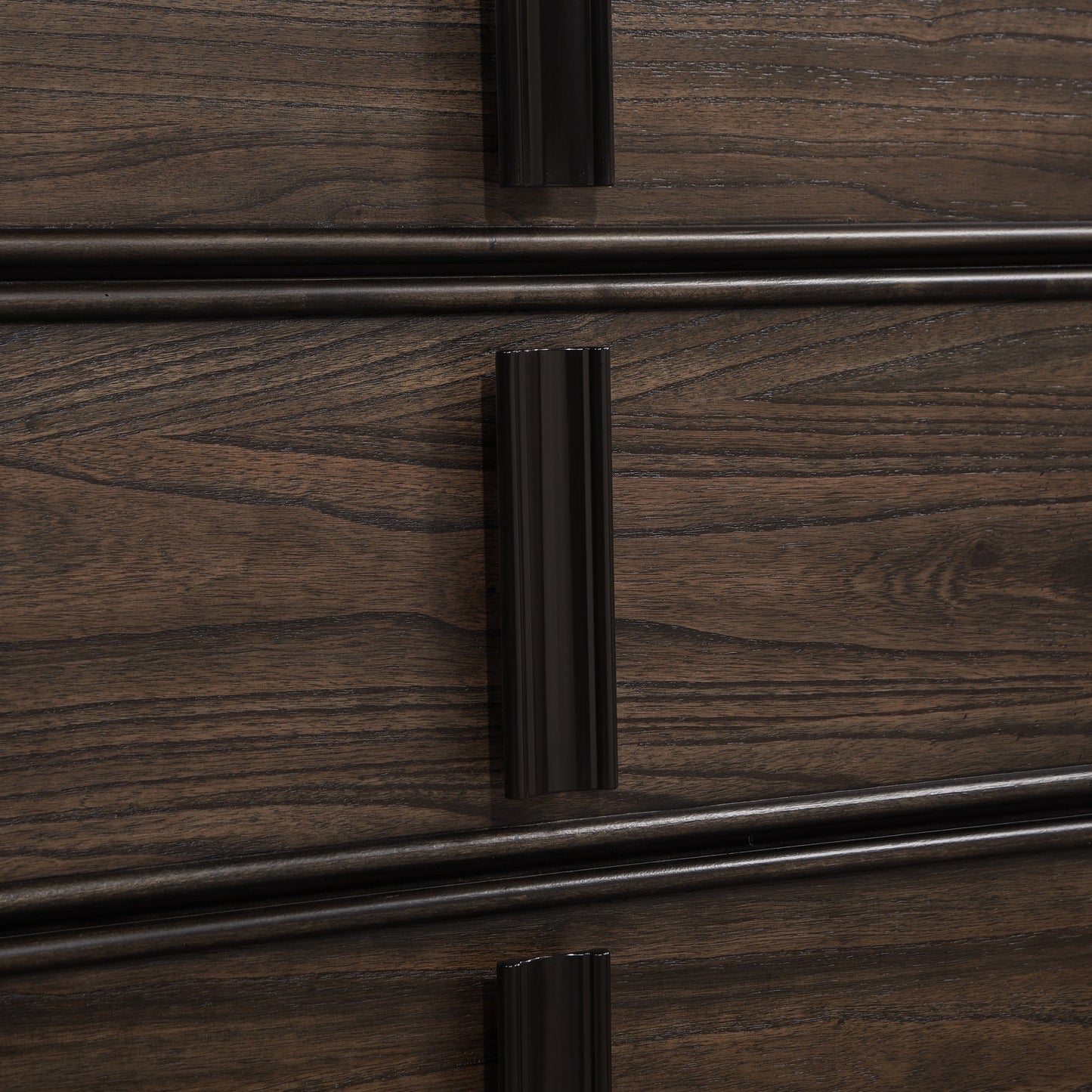 Aetheria Contemporary Wood 5-Drawer Chest in Dark Brown