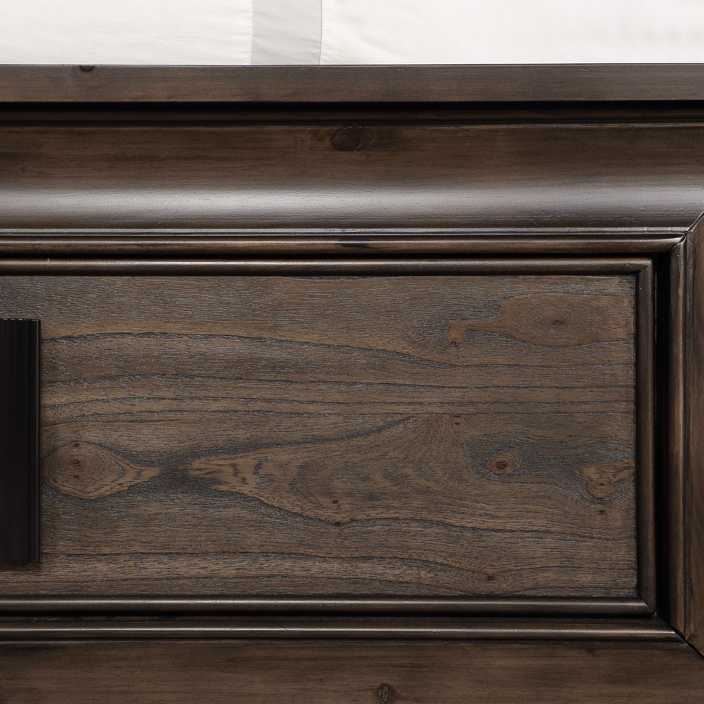 Aetheria Contemporary Wood 5-Drawer Chest in Dark Brown