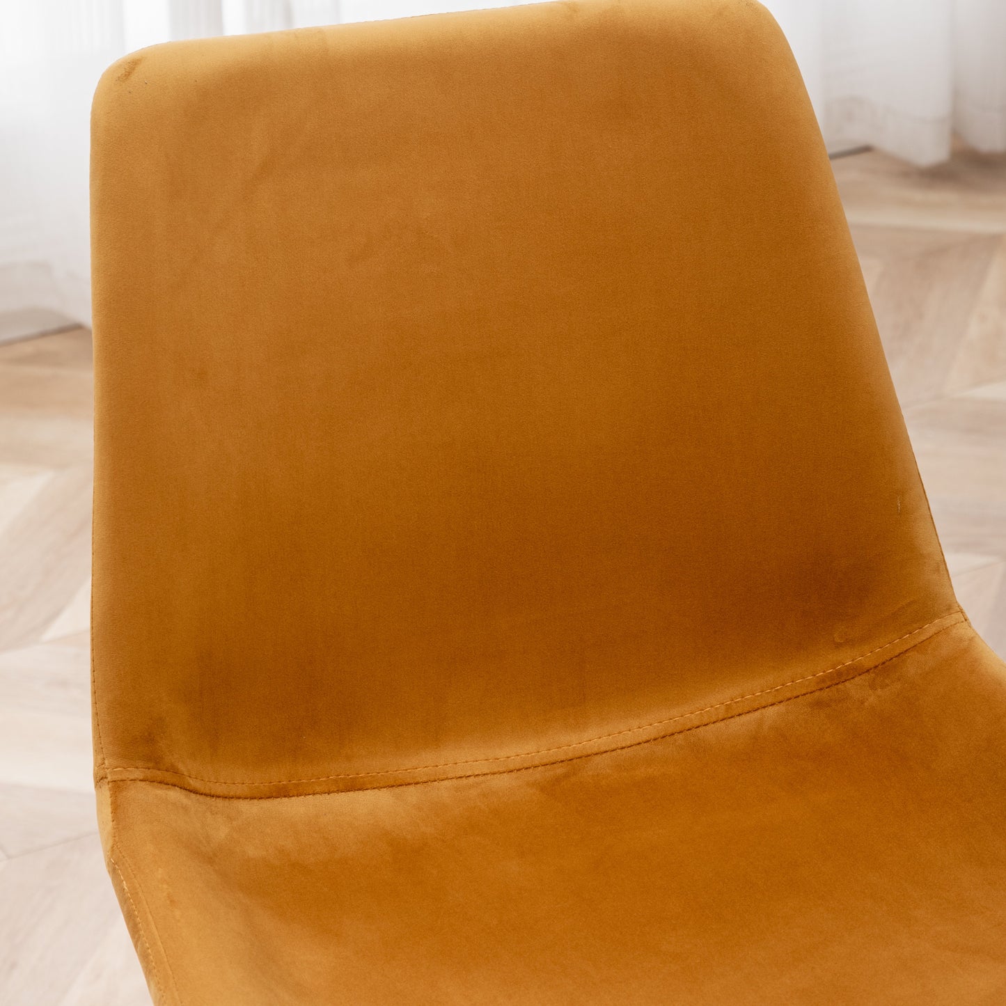 Roundhill Furniture Aufurr Modern Velvet Dining Chair, Gold, Set of 2