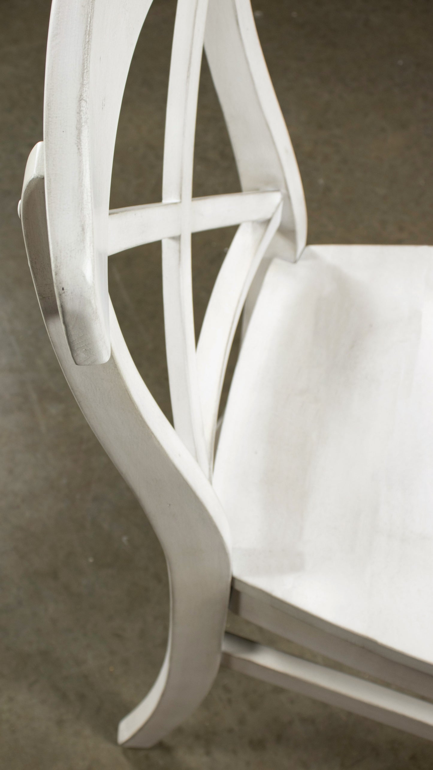 Roundhill Furniture Harola Cross-back Dining Side Chairs, Smoky White Finish, Set of 2