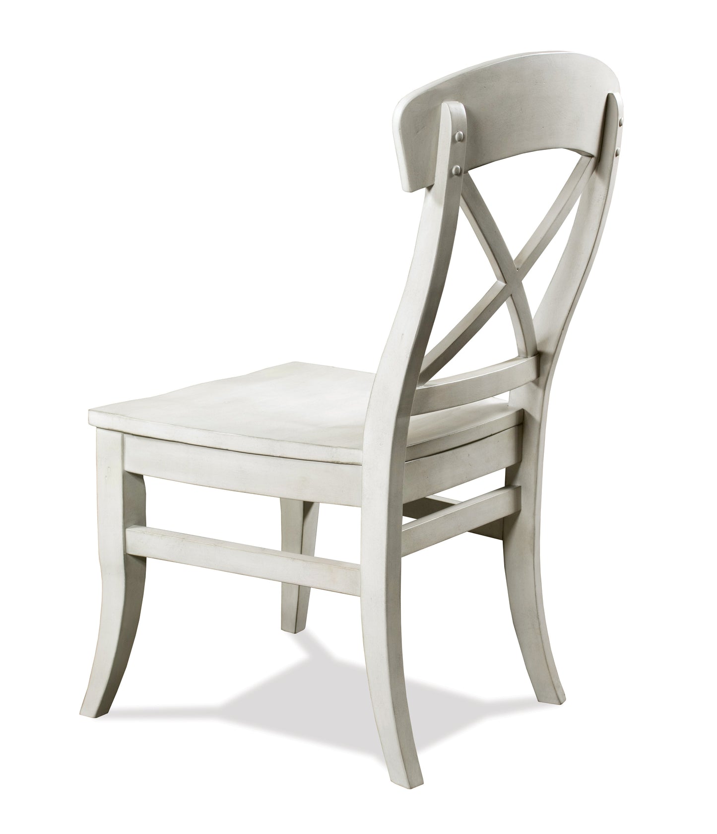 Roundhill Furniture Harola Cross-back Dining Side Chairs, Smoky White Finish, Set of 2