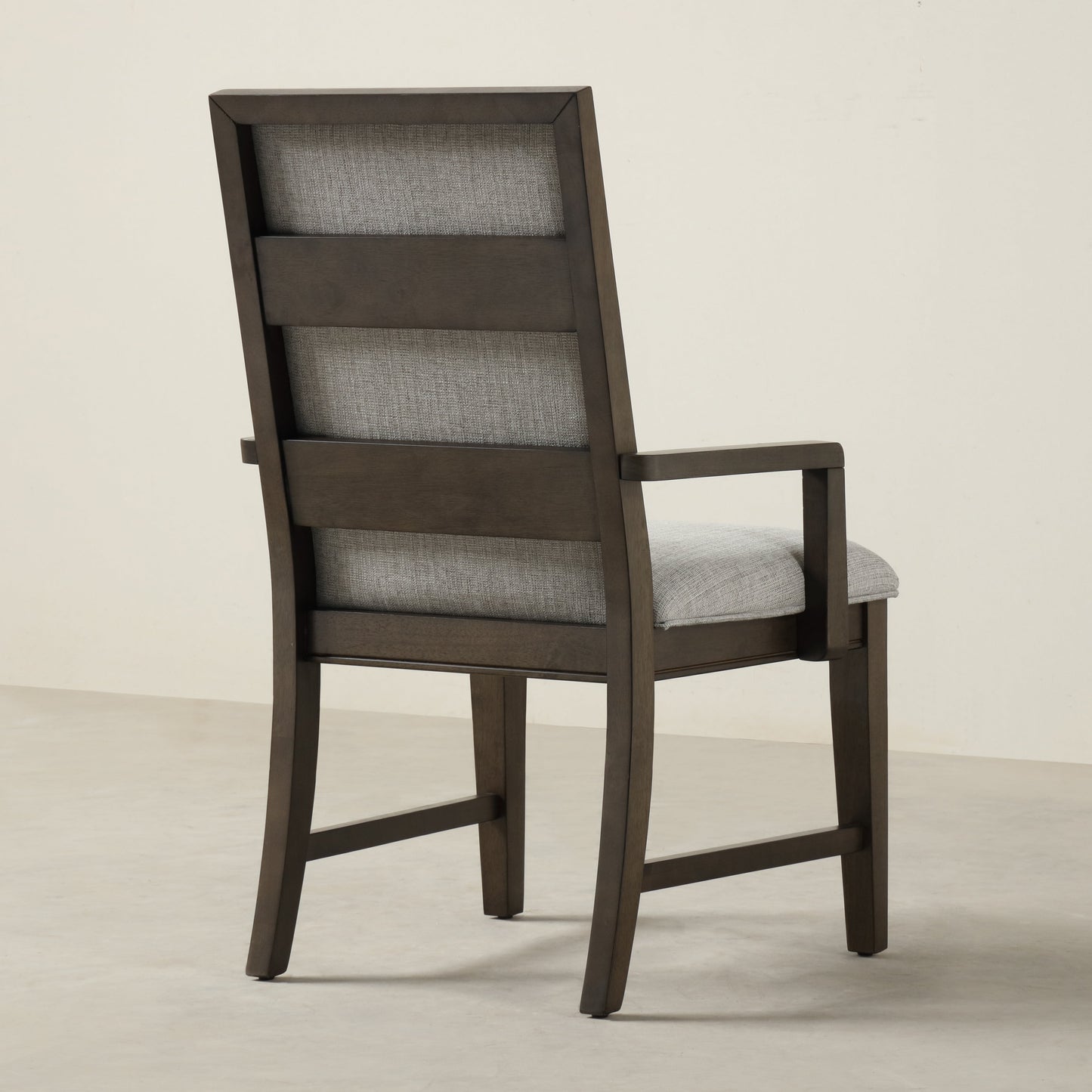 Roundhill Furniture Aberll Solid Wood Upholstered Armchairs, Gray, Set of 2
