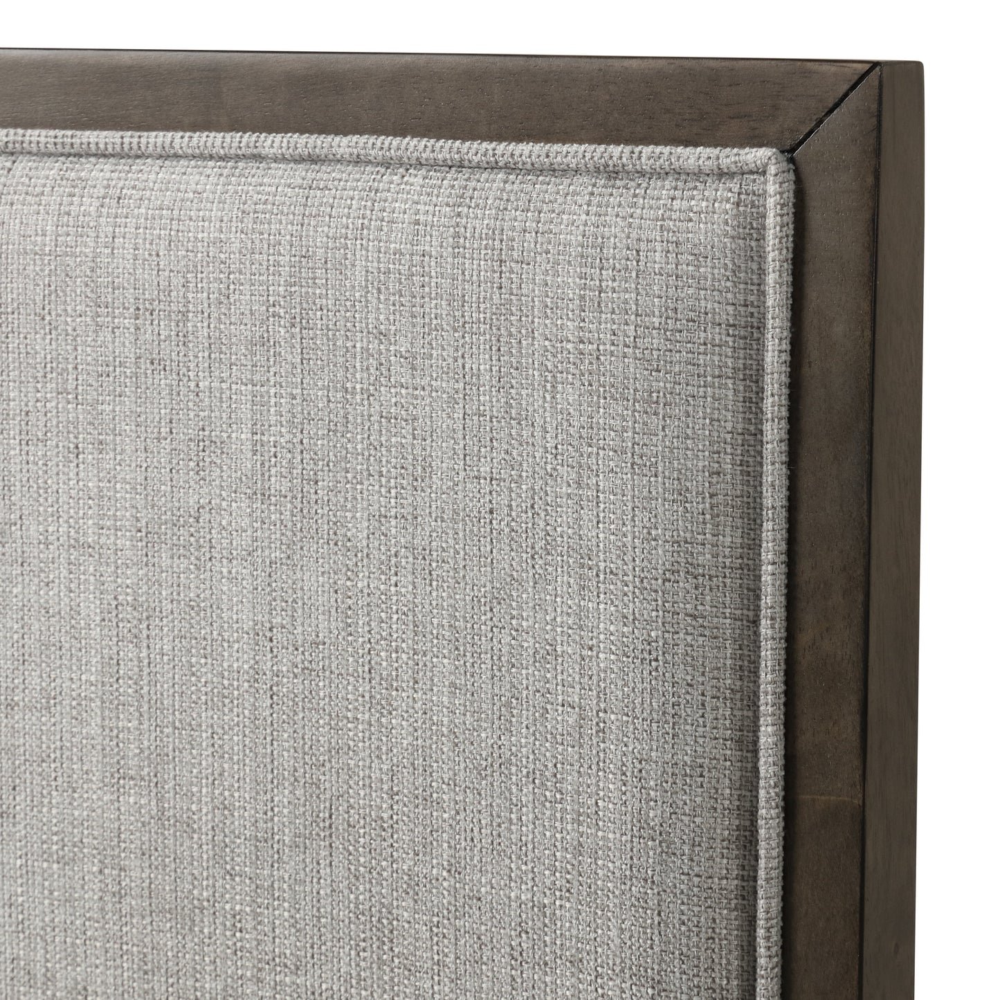 Roundhill Furniture Aberll Solid Wood Upholstered Armchairs, Gray, Set of 2