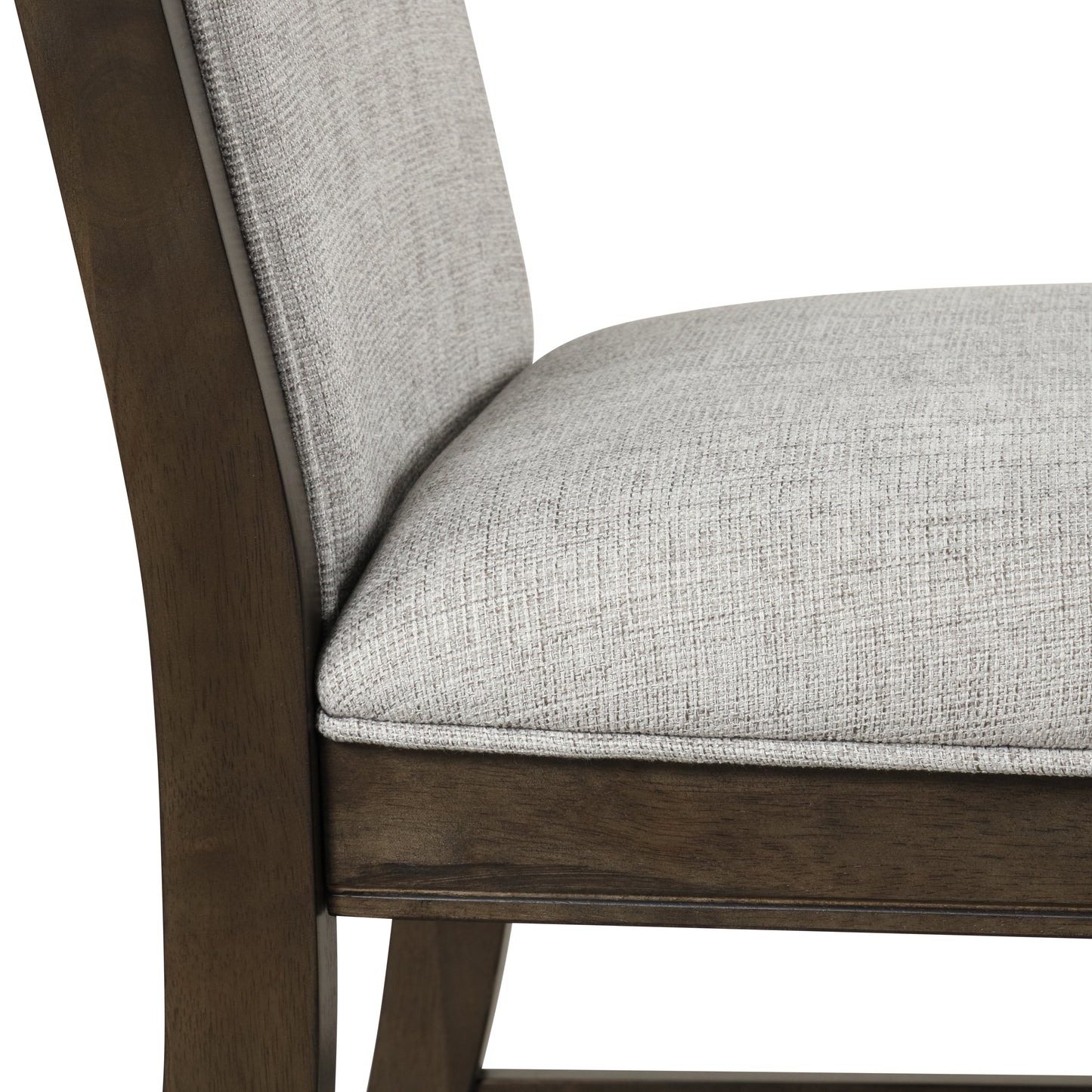 Roundhill Furniture Aberll Solid Wood Upholstered Armchairs, Gray, Set of 2