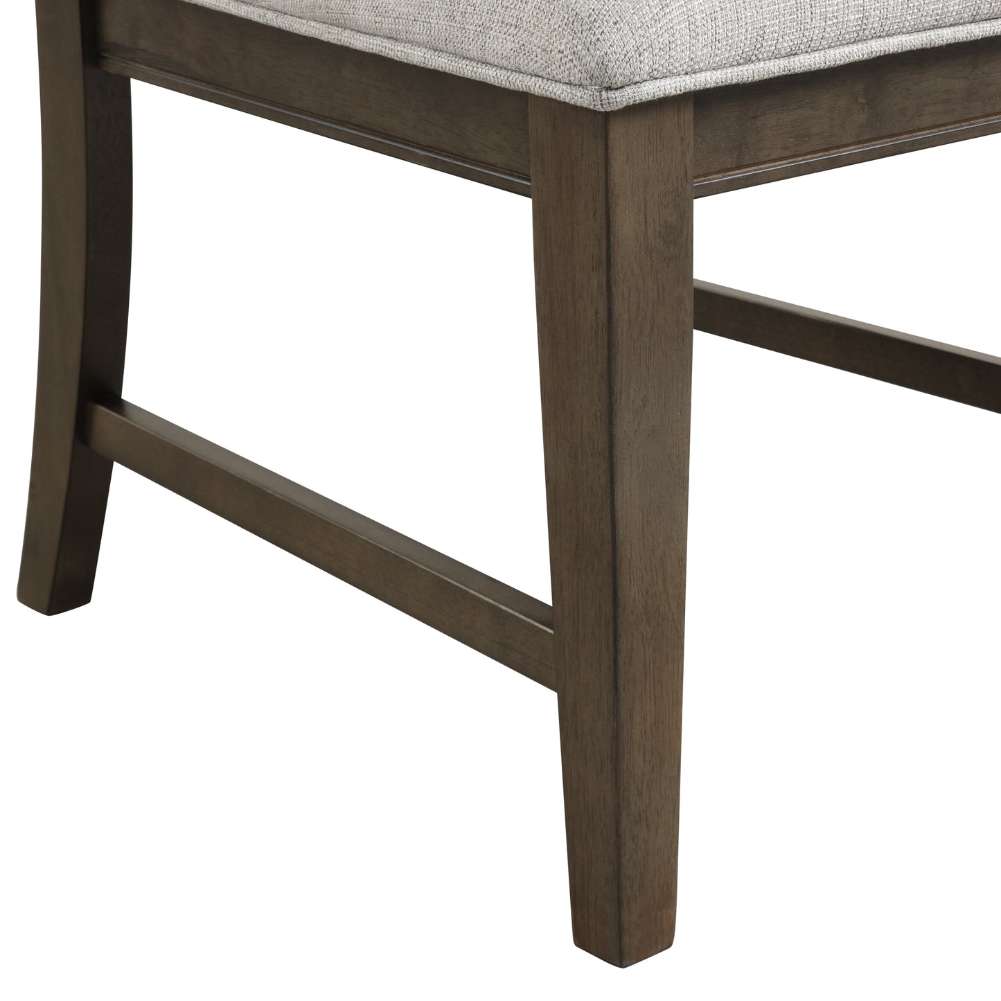 Roundhill Furniture Aberll Solid Wood Upholstered Armchairs, Gray, Set of 2