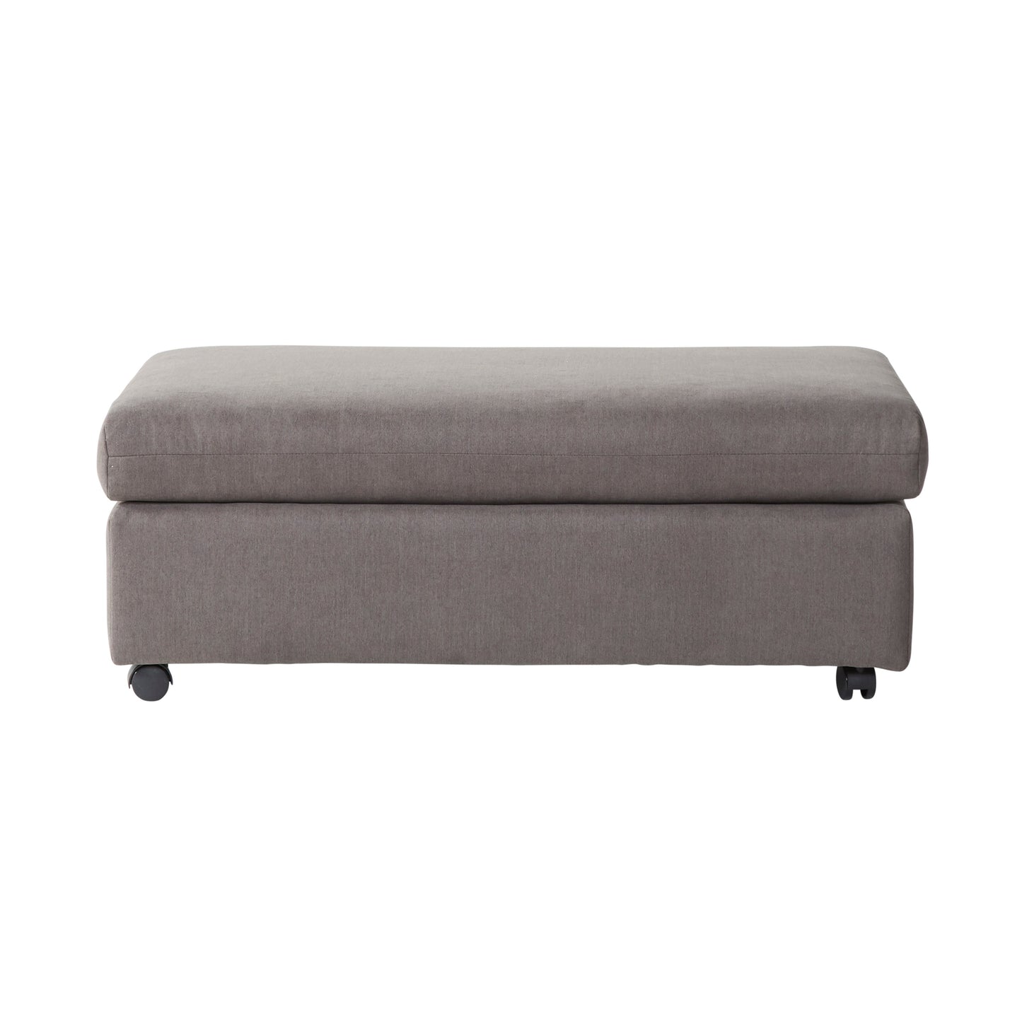 Roundhill Furniture Enda Oversized Living Room Pillow Back Cuddler Arm Chair with Ottoman, Carbon Gray