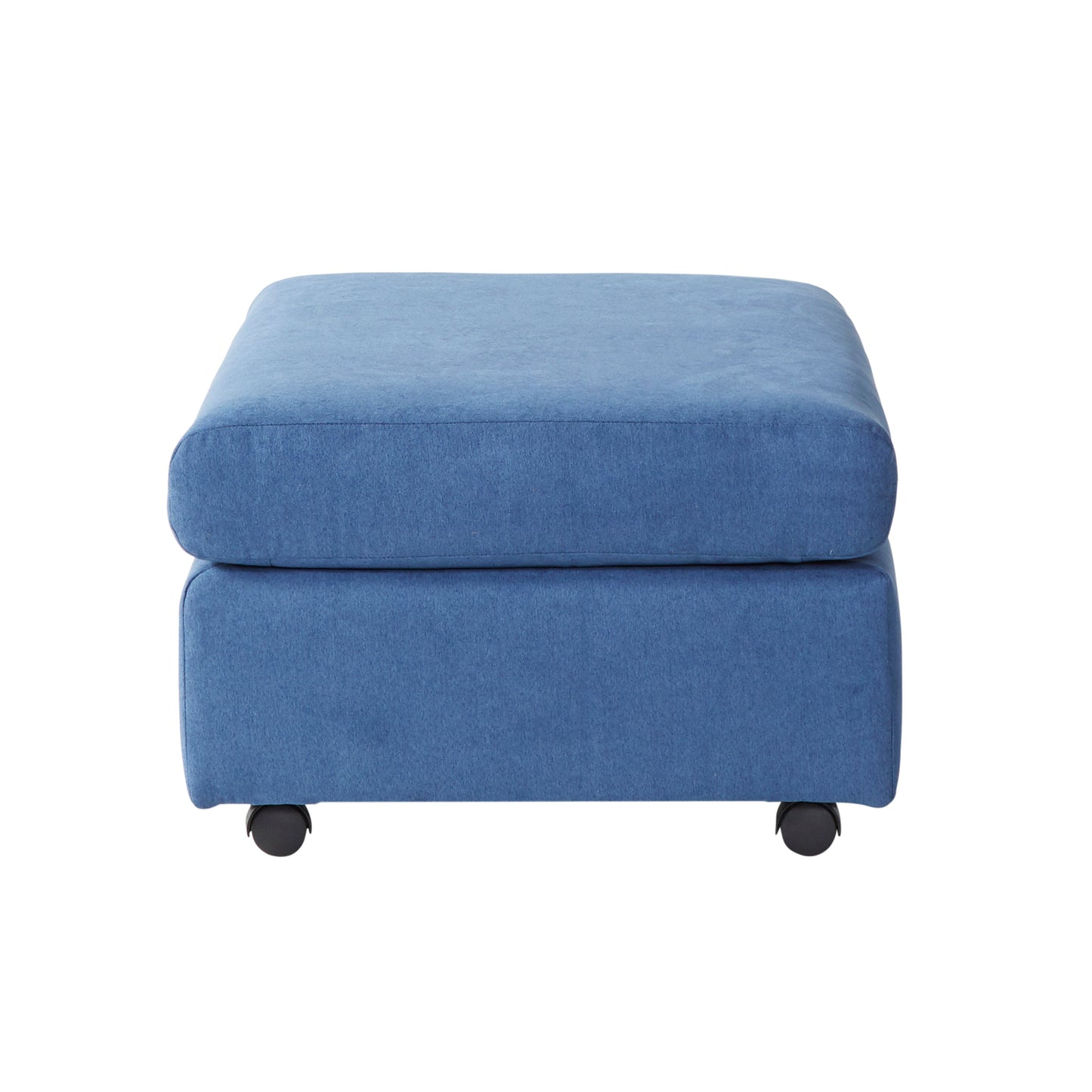 Roundhill Furniture Enda Living Room Fabric Ottoman, Image Navy