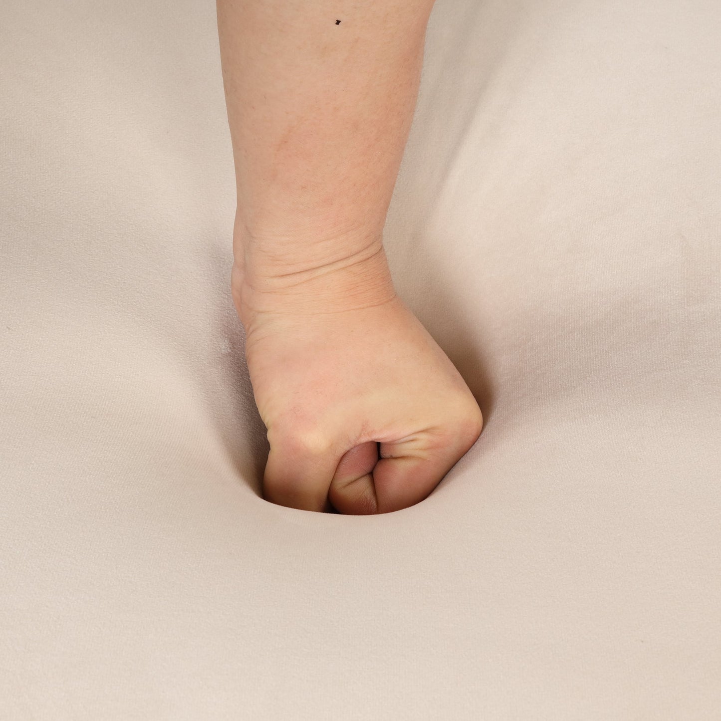 Velvet Upholstered Accent Chair with Button Tufted Back, Ideal for Living Room, Bedroom, or Small Spaces - 40.5 Inch, Beige