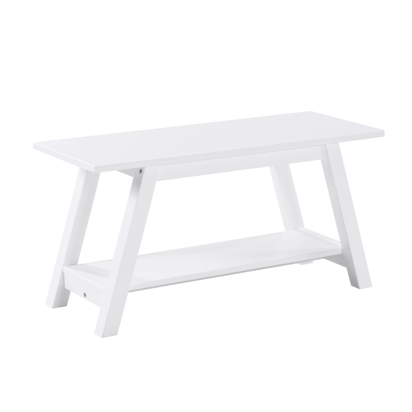 Roundhill Furniture Elyz Solid Wood Bench with Shelf, 36.10-Inch Long