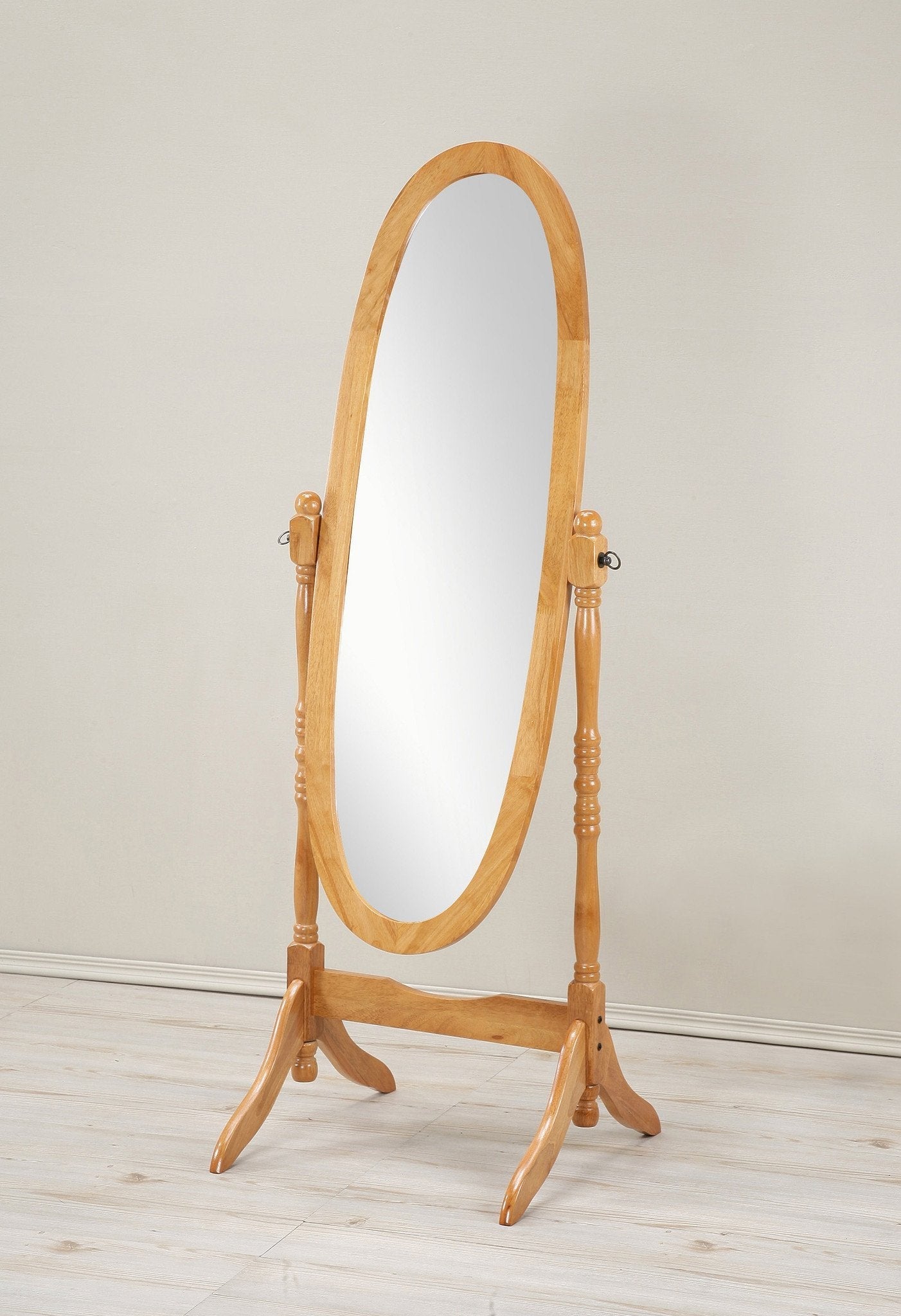 Roundhill Furniture Traditional Queen Anna Style Wood Floor Cheval Mirror