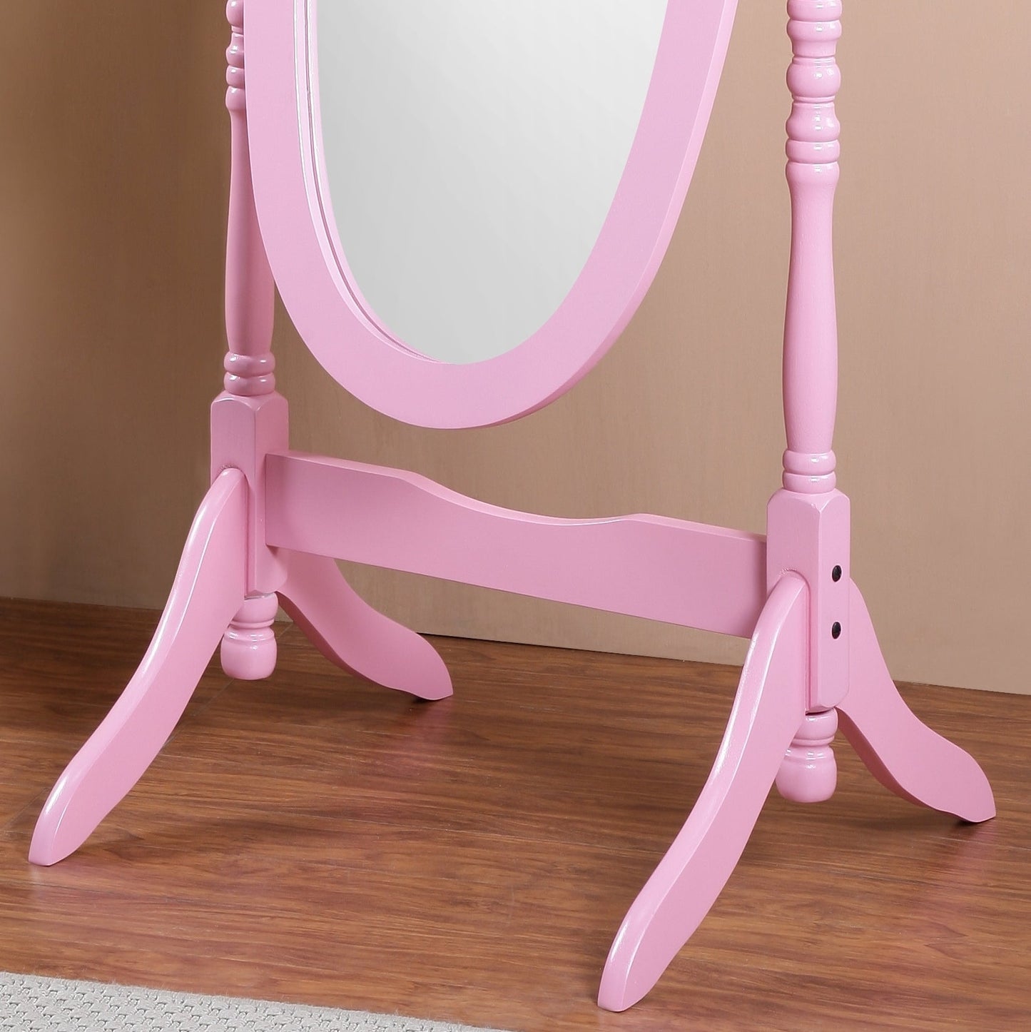 Roundhill Furniture Traditional Queen Anna Style Wood Floor Cheval Mirror