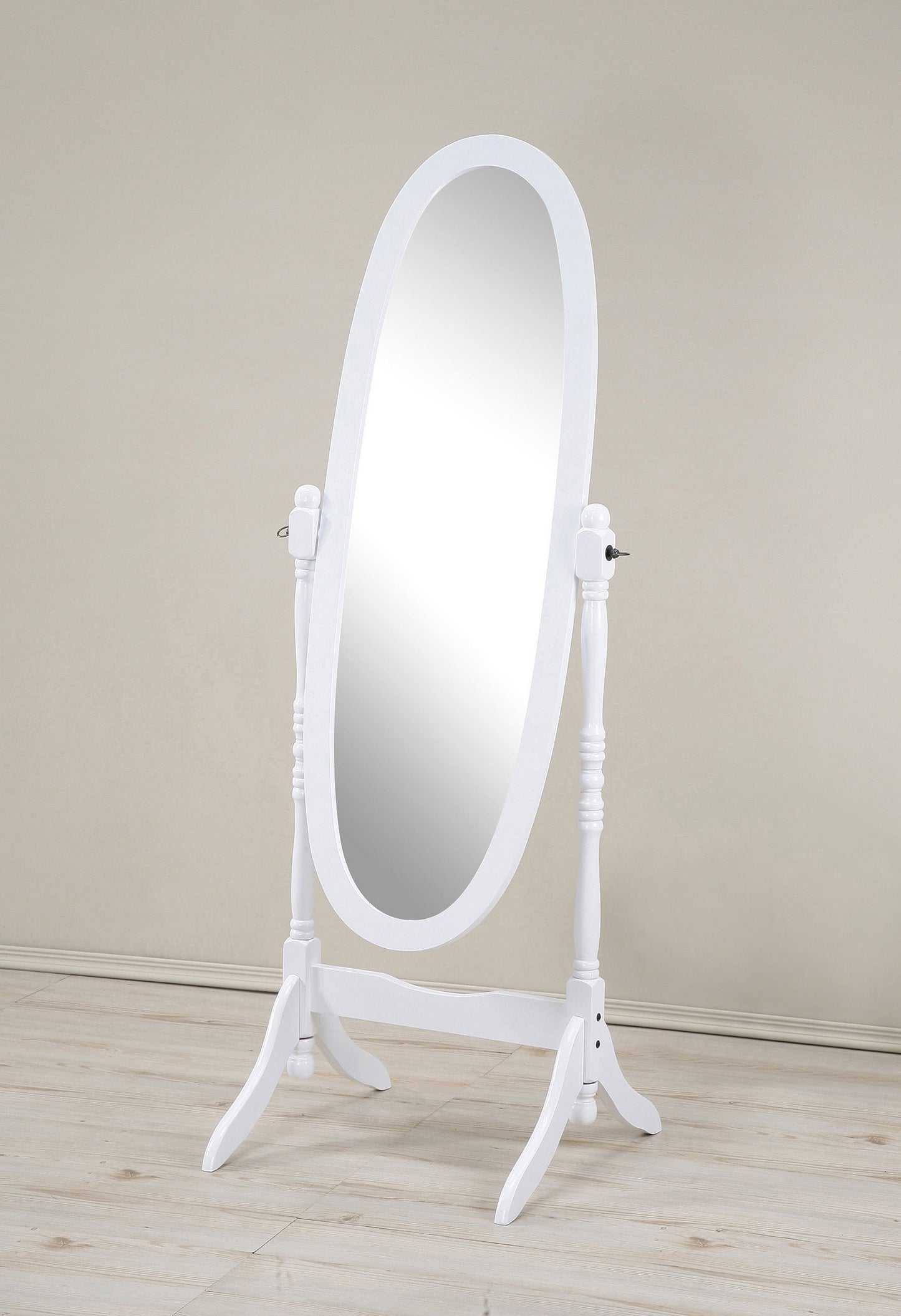 Roundhill Furniture Traditional Queen Anna Style Wood Floor Cheval Mirror