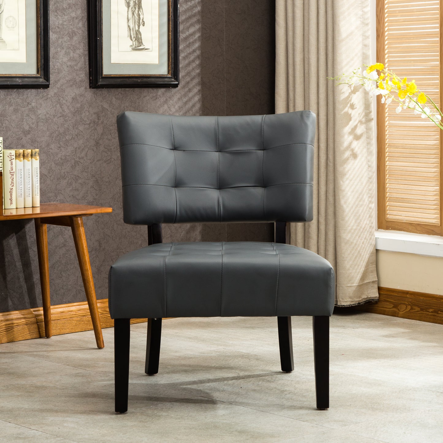 Roundhill Furniture Tufted Accent Chair with Oversized Seating
