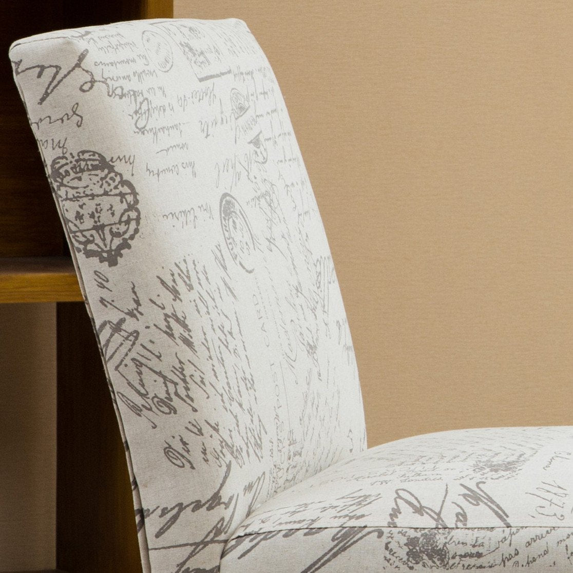 Roundhill Furniture Botticelli Fabric Armless Contemporary Accent Chair