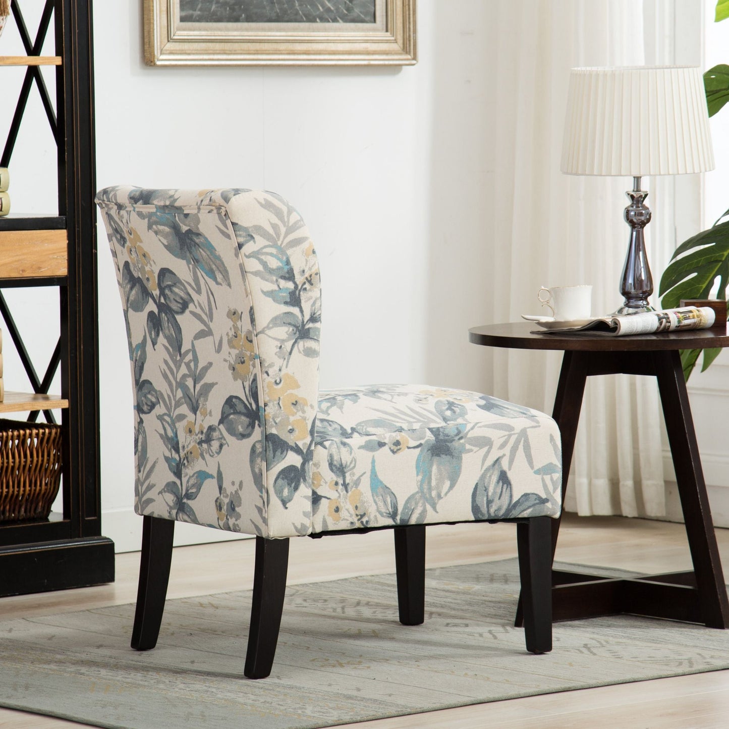 Roundhill Furniture Capa Fabric Armless Contemporary Accent Chair