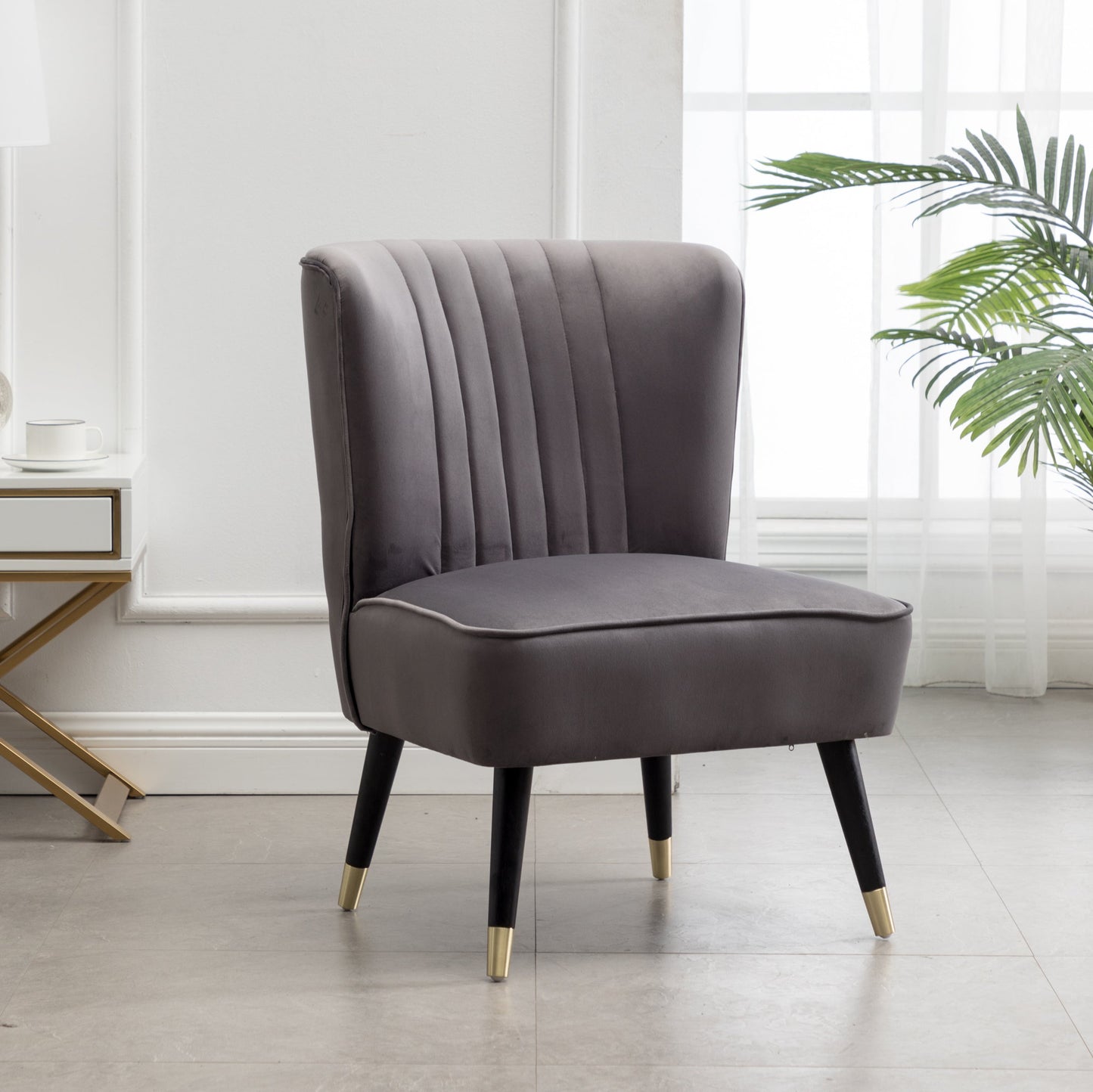 Roundhill Furniture Elon Contemporary Velvet Upholstered Accent Chair