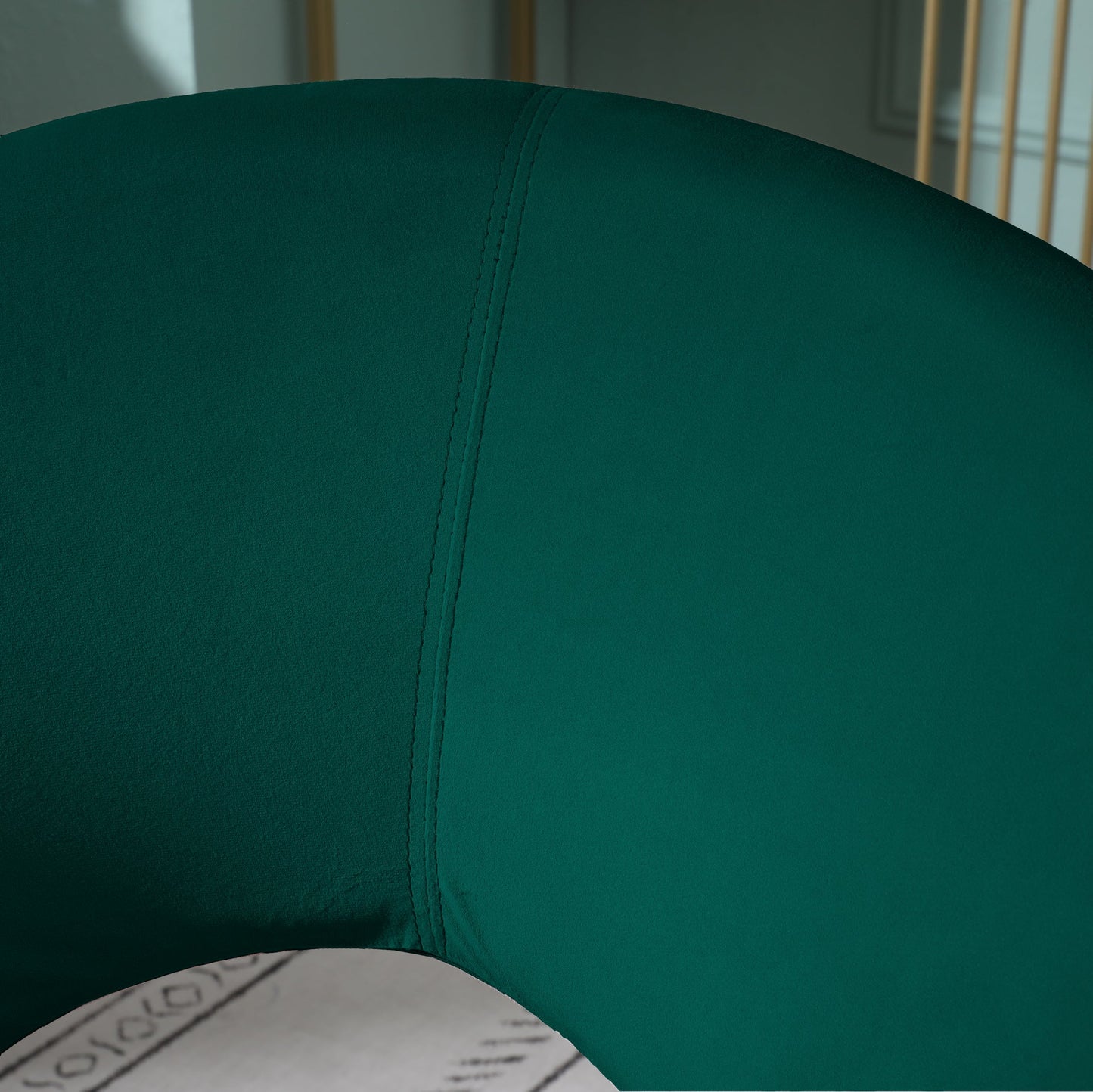 Roundhill Furniture Slatina Silky Velvet Upholstered Accent Chair, Green with Gold Tone Finished Base