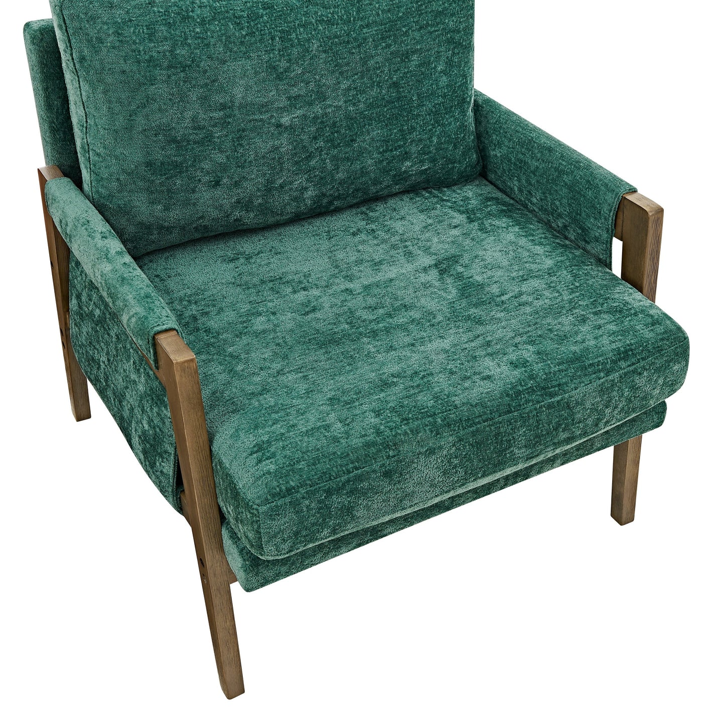 Roundhill Furniture Kelly Mid-Century Modern Velvet Accent Armchair