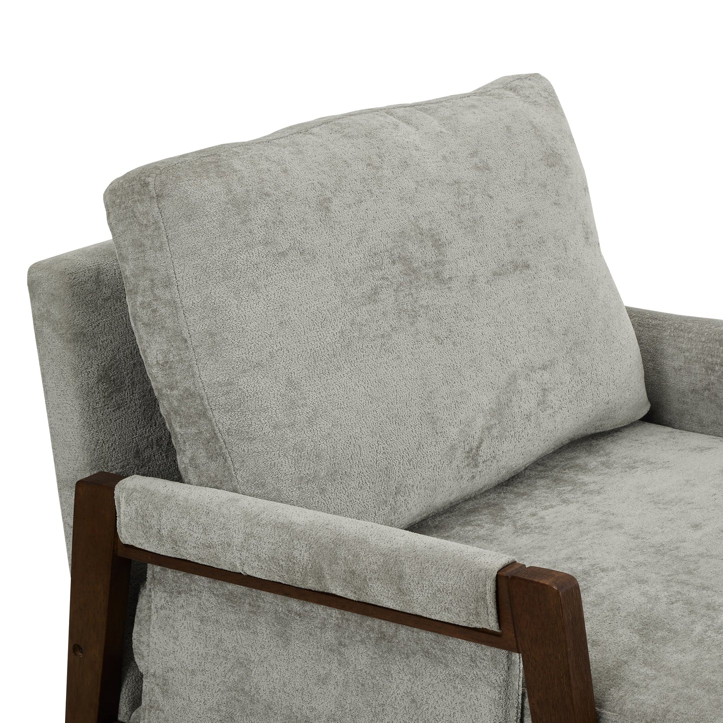 Roundhill Furniture Kelly Mid-Century Modern Velvet Accent Armchair