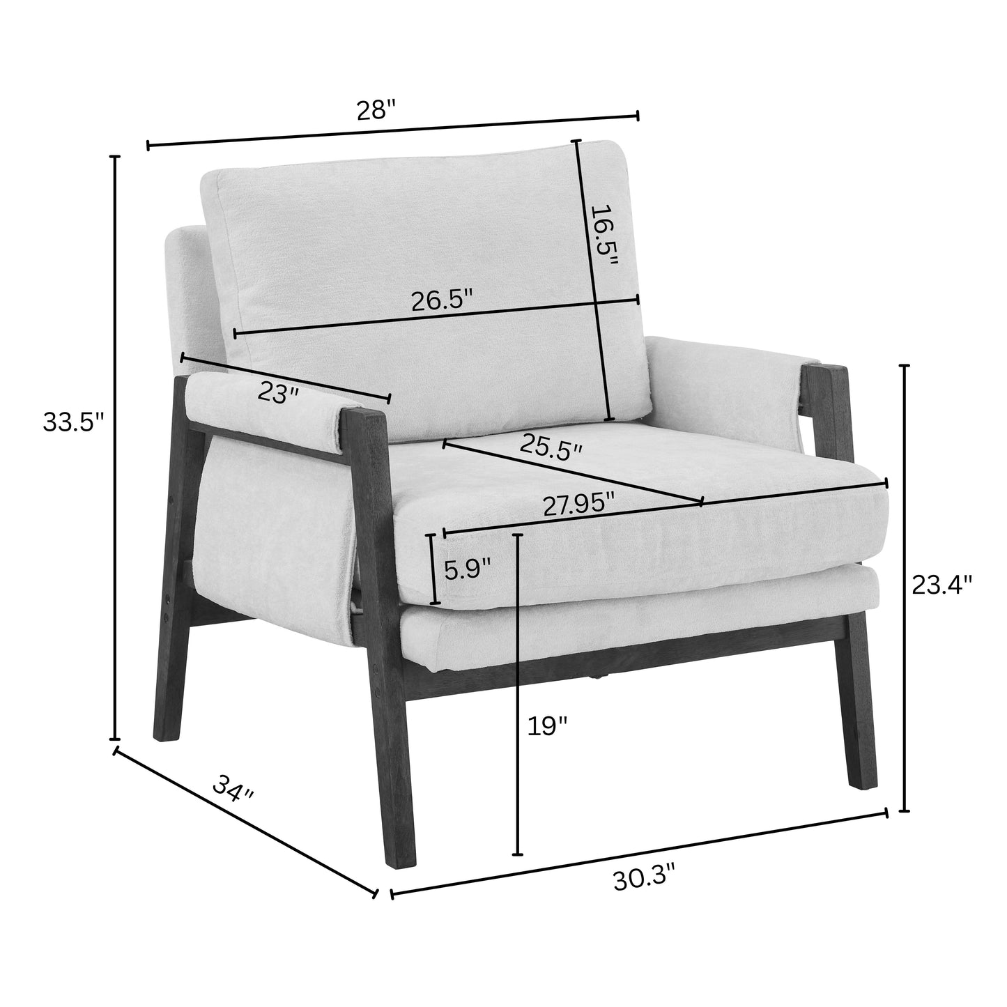 Roundhill Furniture Kelly Mid-Century Modern Velvet Accent Armchair