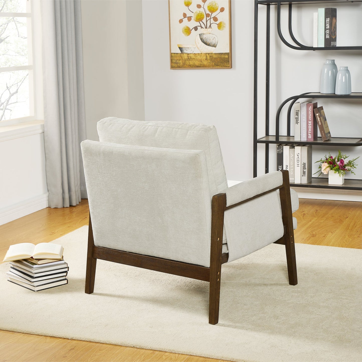 Roundhill Furniture Kelly Mid-Century Modern Velvet Accent Armchair