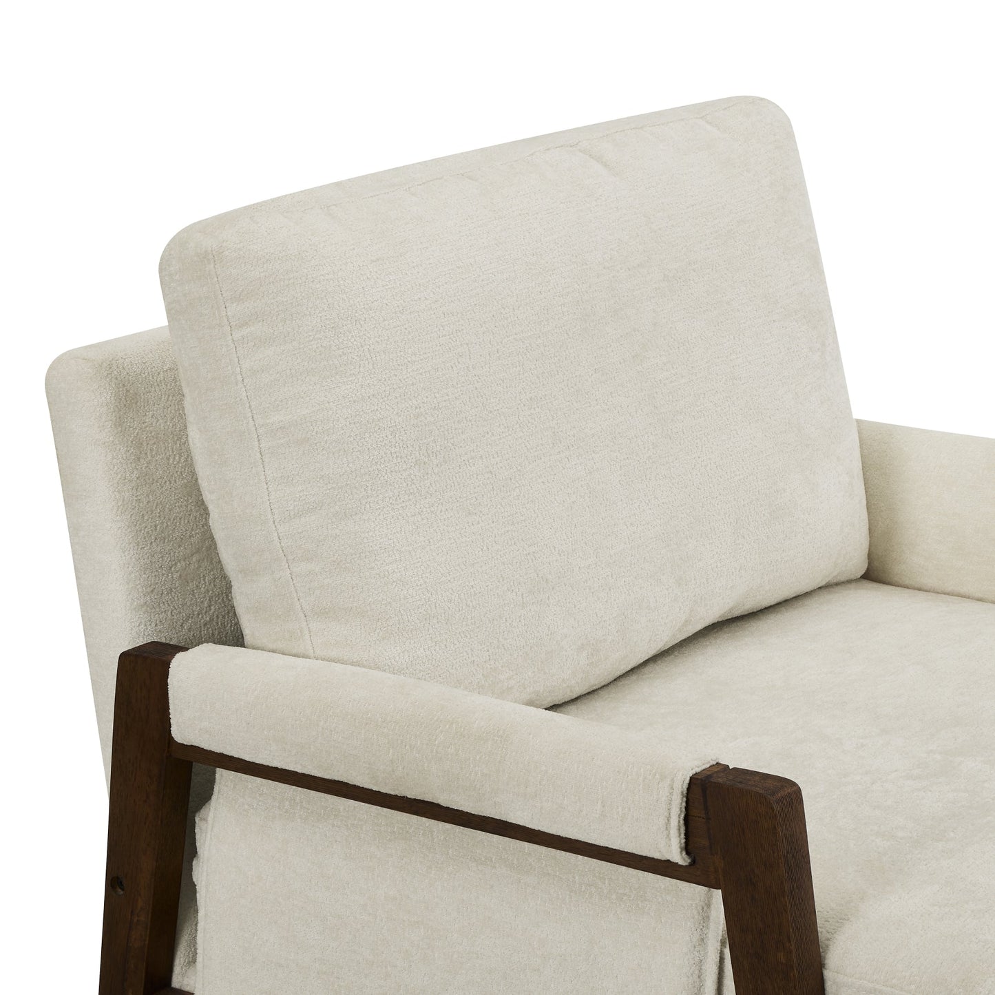 Roundhill Furniture Kelly Mid-Century Modern Velvet Accent Armchair