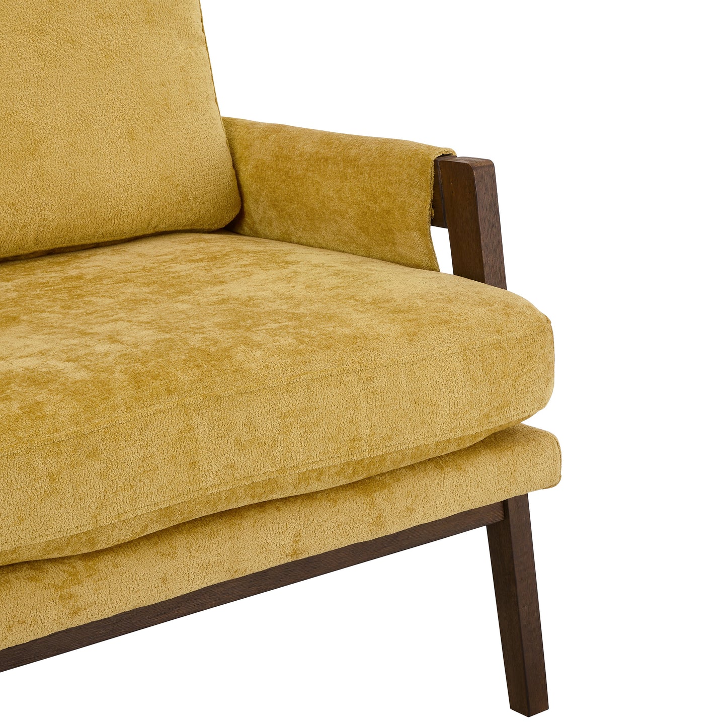 Roundhill Furniture Kelly Mid-Century Modern Velvet Accent Armchair