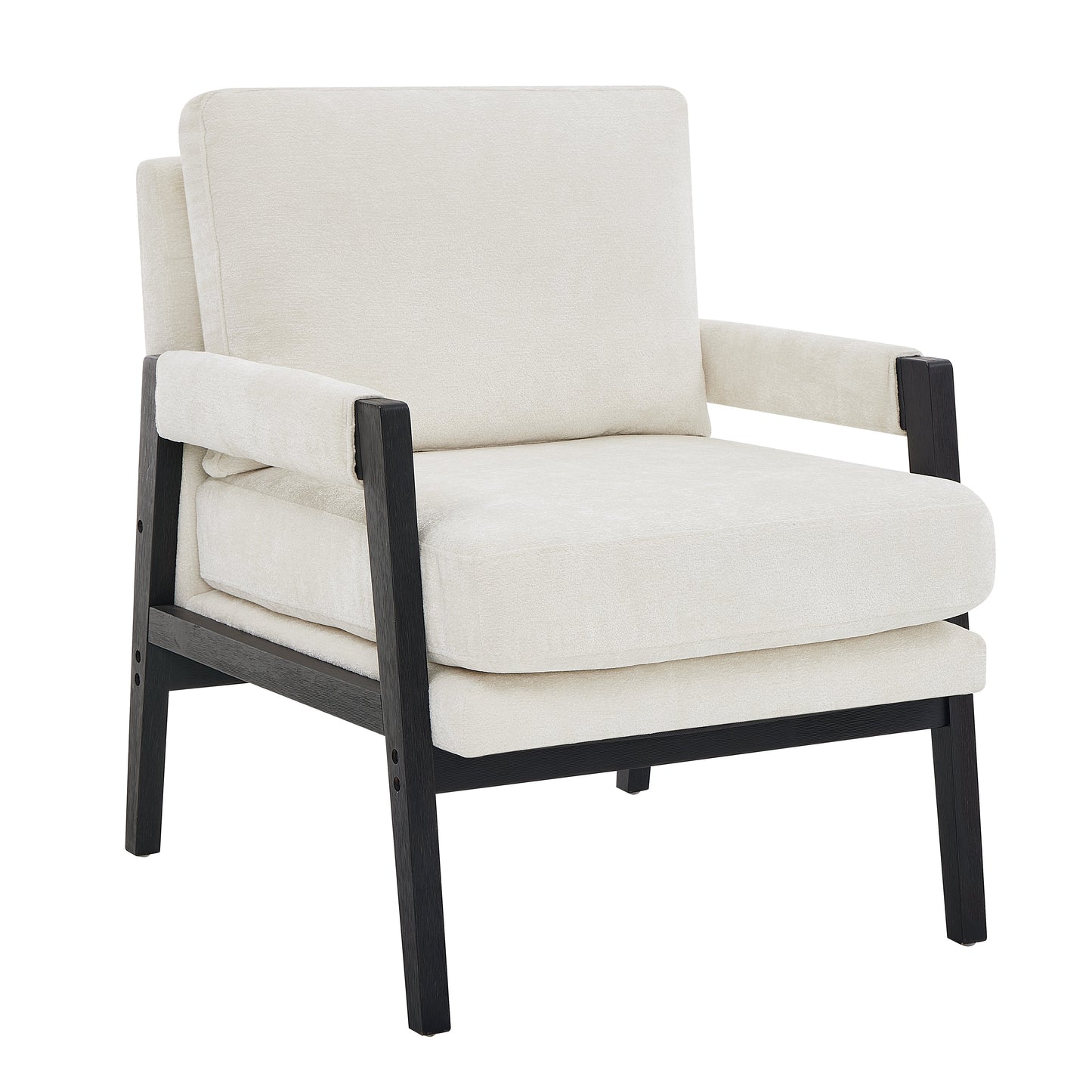 Roundhill Furniture Kelly Mid-Century Modern Chenille Upholstered Accent Armchair