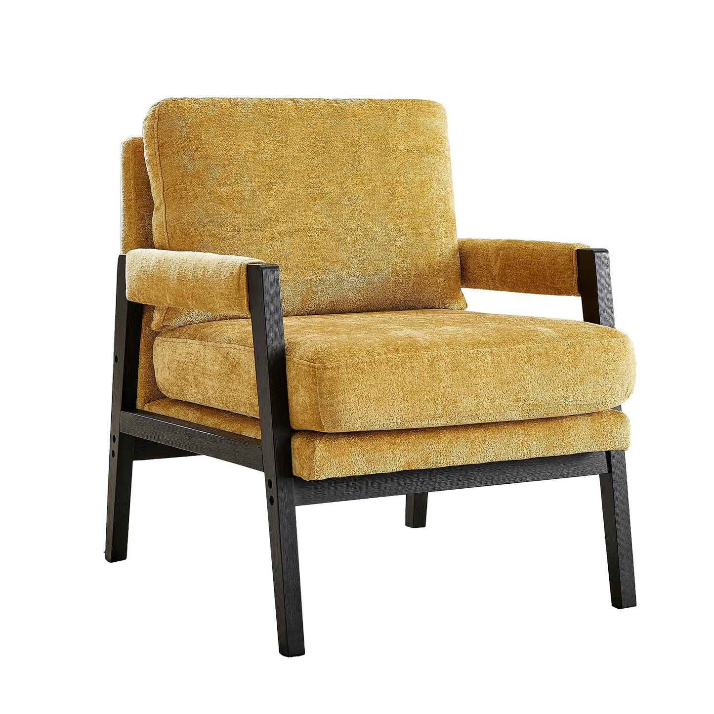 Roundhill Furniture Kelly Mid-Century Modern Chenille Upholstered Accent Armchair