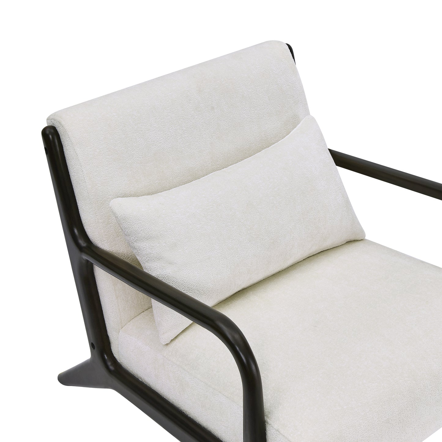 Roundhill Furniture Eterna Mid-Century Modern Style Accent Chair with Removable Lumbar Pillow