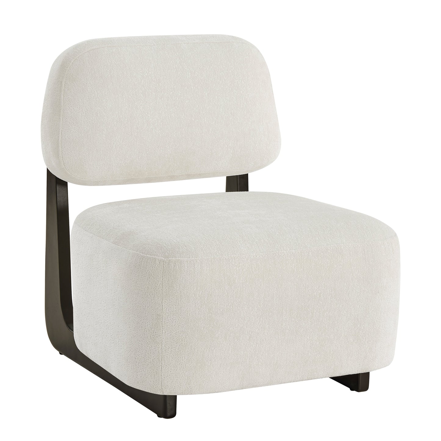 Roundhill Furniture Solara Modern Accent Chair with Solid Wood Frame