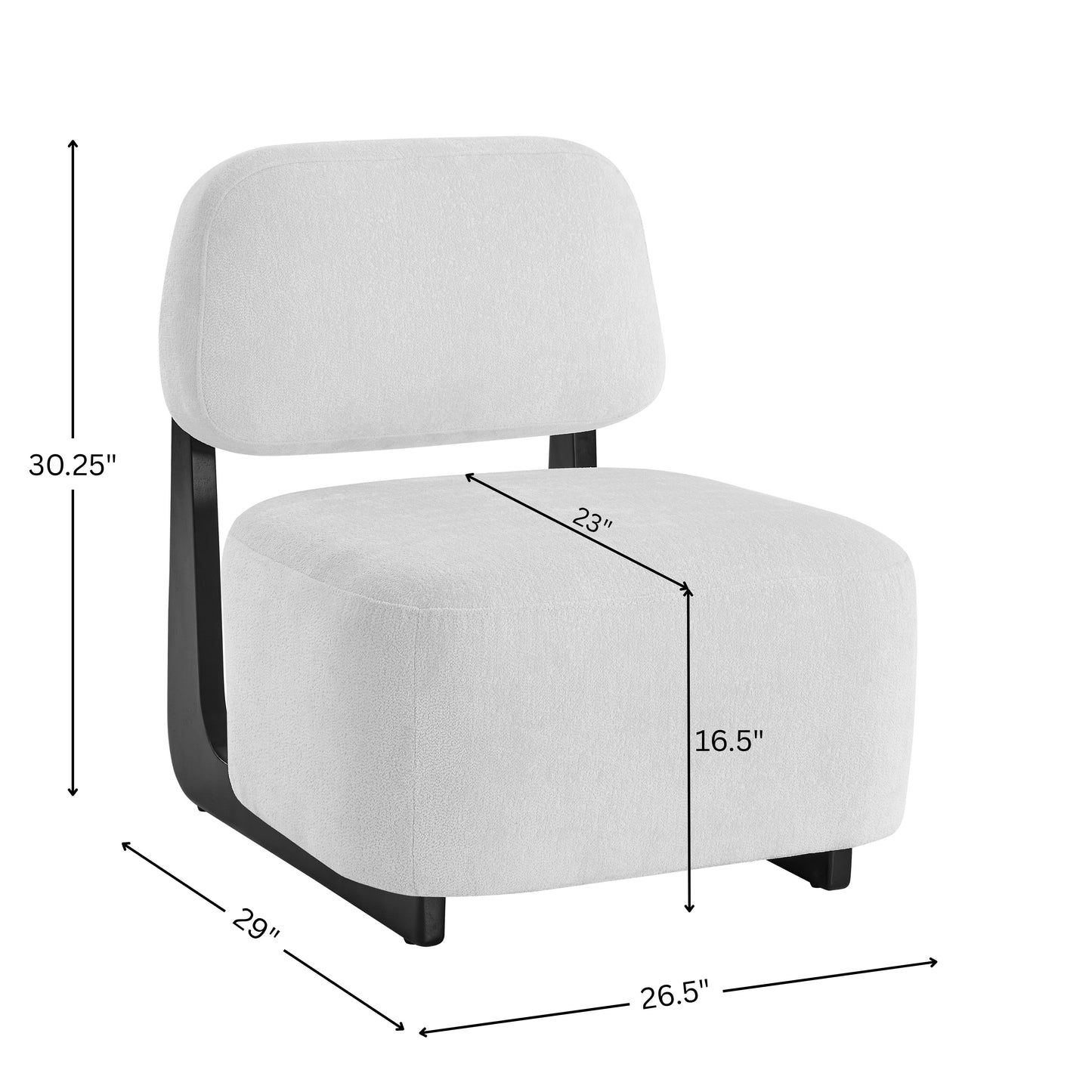 Roundhill Furniture Solara Modern Accent Chair with Solid Wood Frame