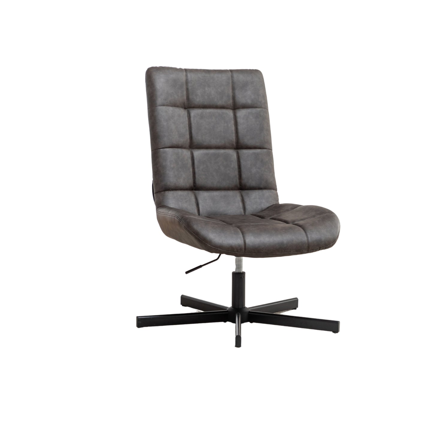 Roundhill Furniture Arlena Faux Leather Tufted Swivel Accent Chair