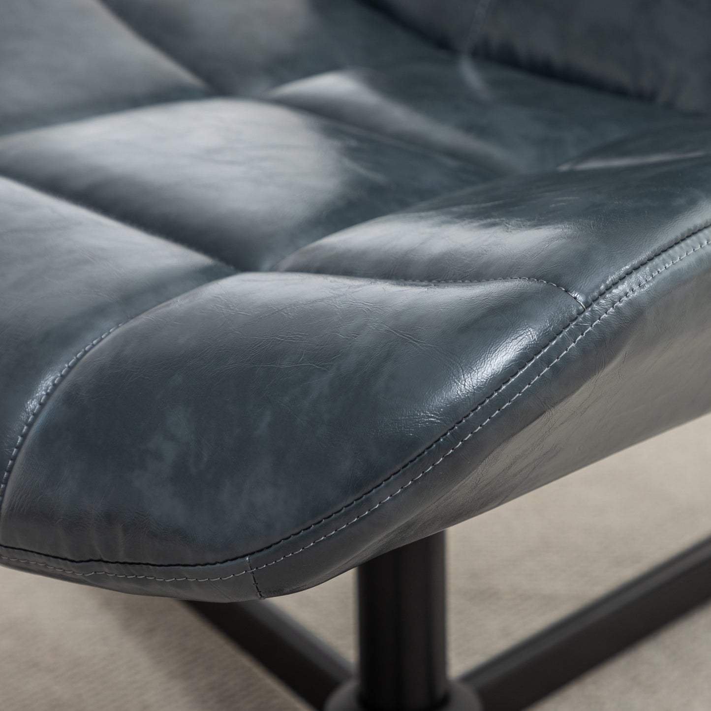 Roundhill Furniture Arlena Faux Leather Tufted Swivel Accent Chair